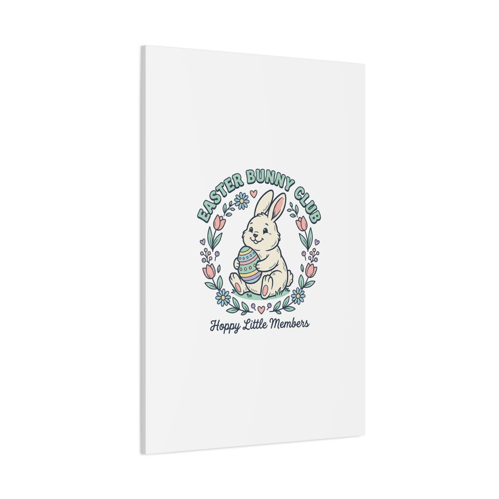Easter Bunny Club Canvas | pastel spring, vintage Easter