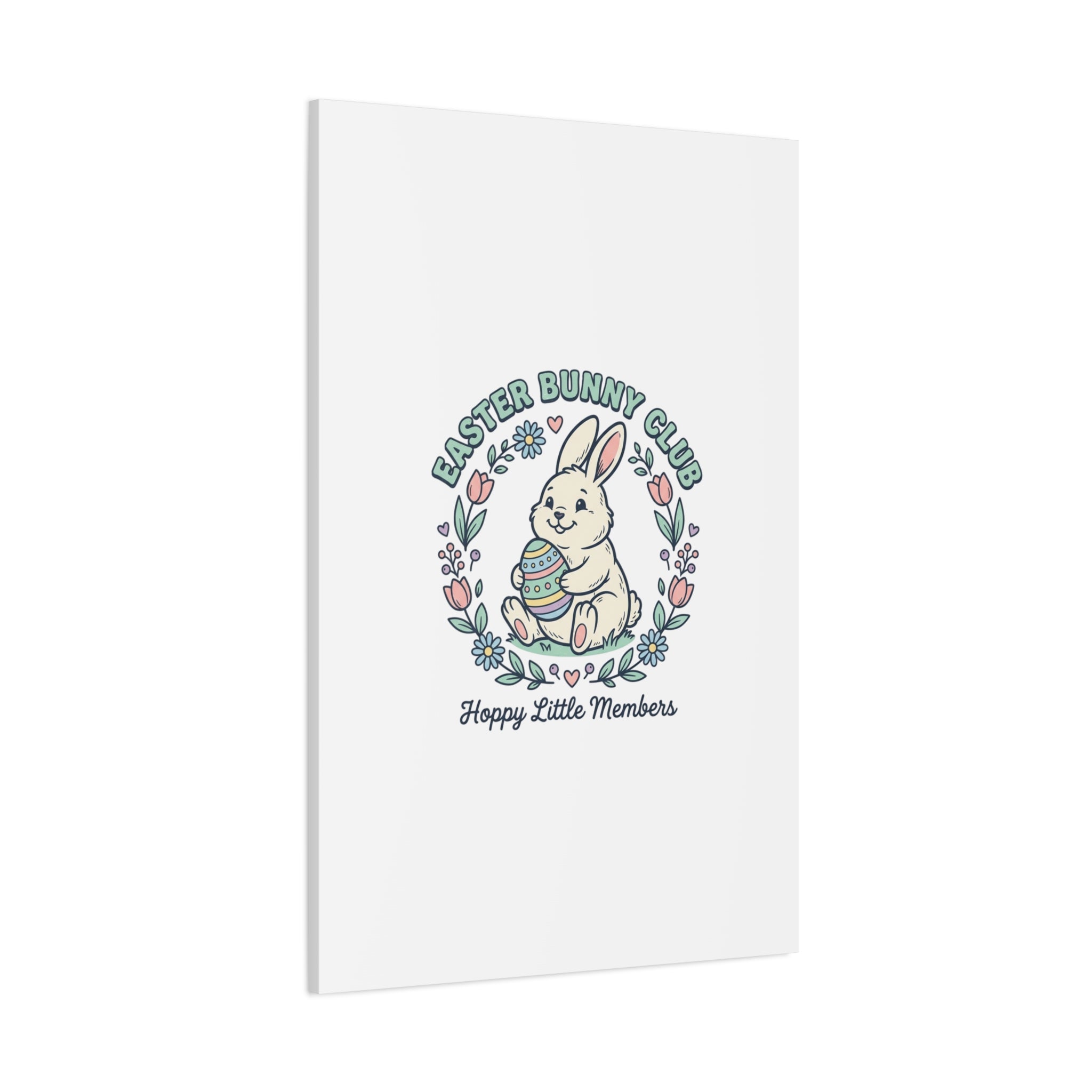 Easter Bunny Club Canvas | pastel spring, vintage Easter
