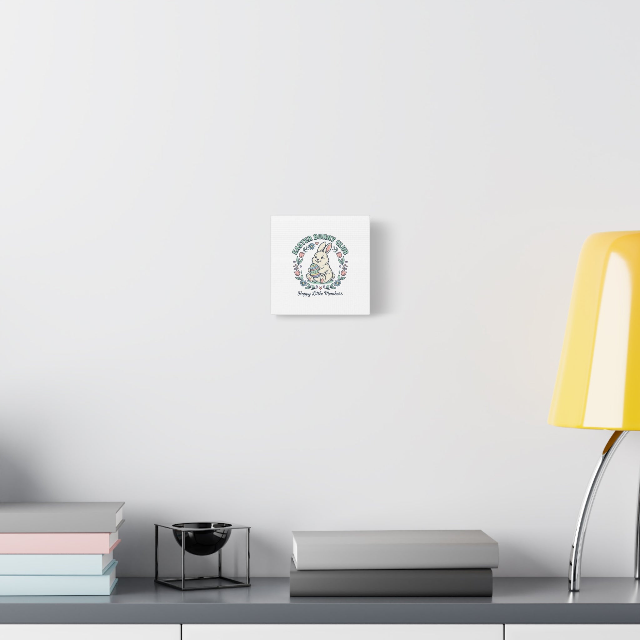 Easter Bunny Club Canvas | pastel spring, vintage Easter