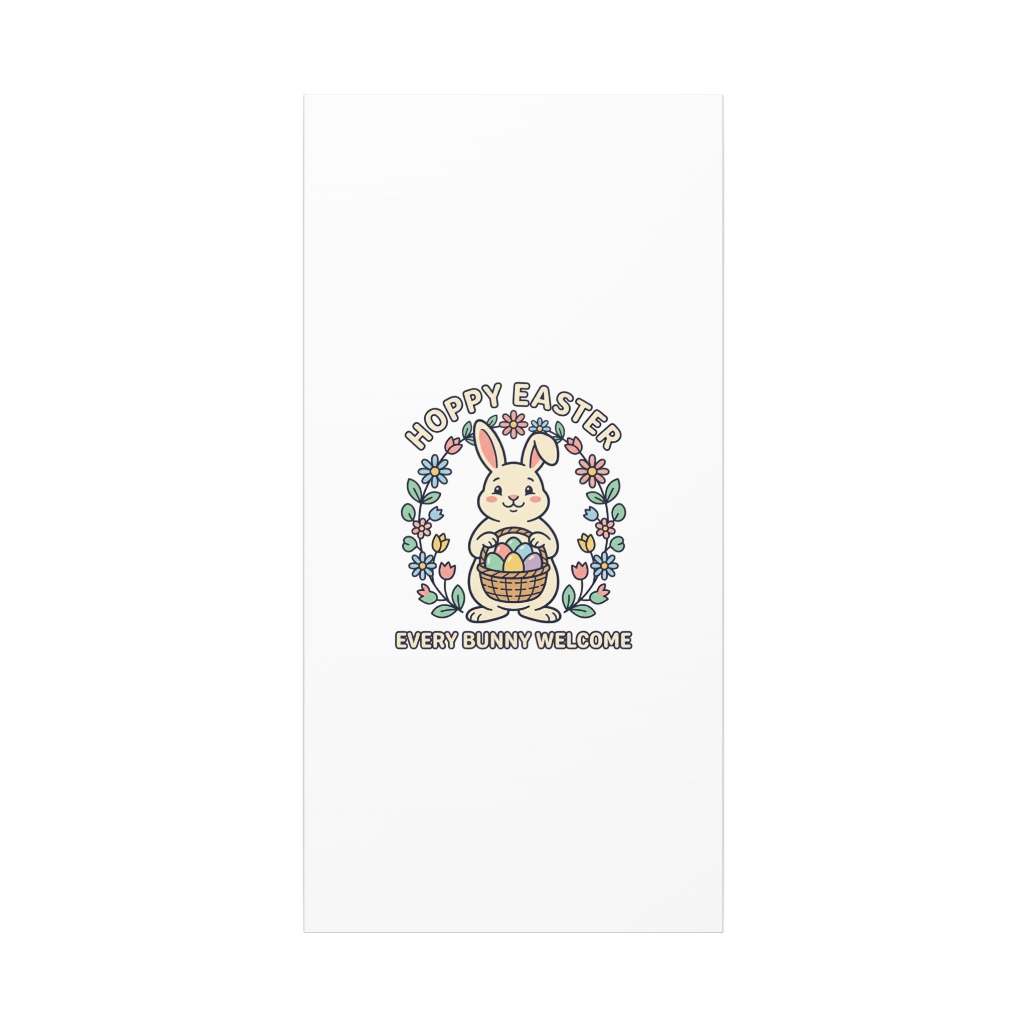 Hoppy Easter Bunny Canvas | pastel spring, cottagecore
