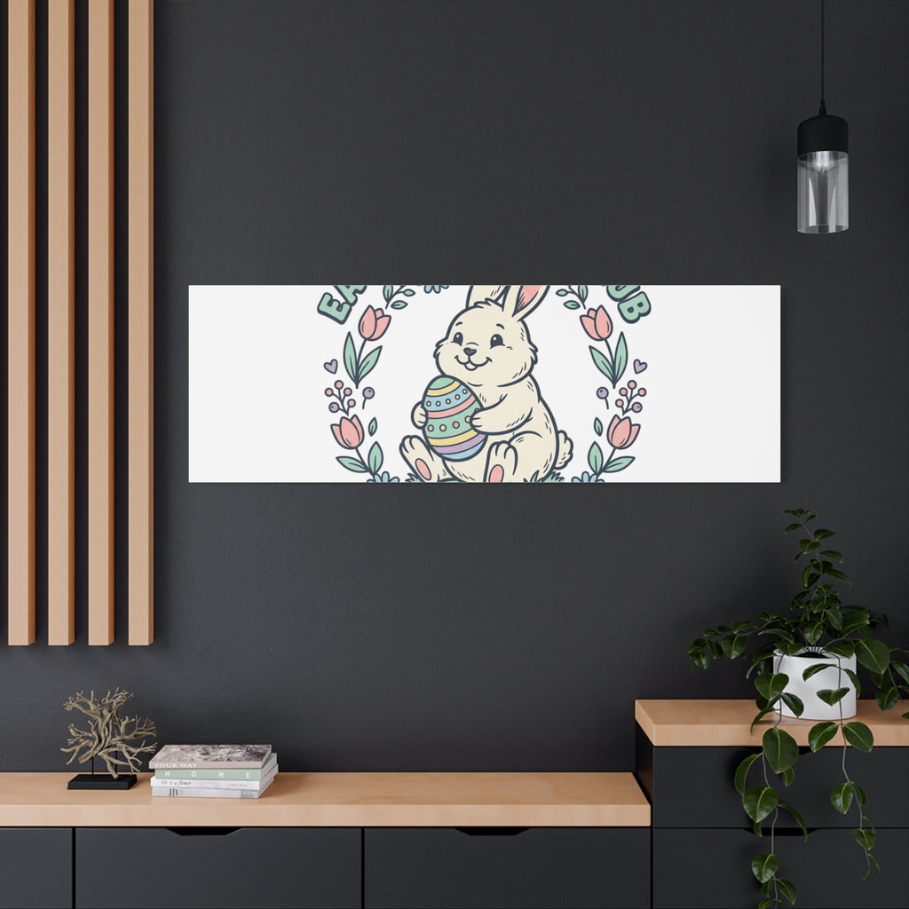 Easter Bunny Club Canvas | pastel spring, vintage Easter