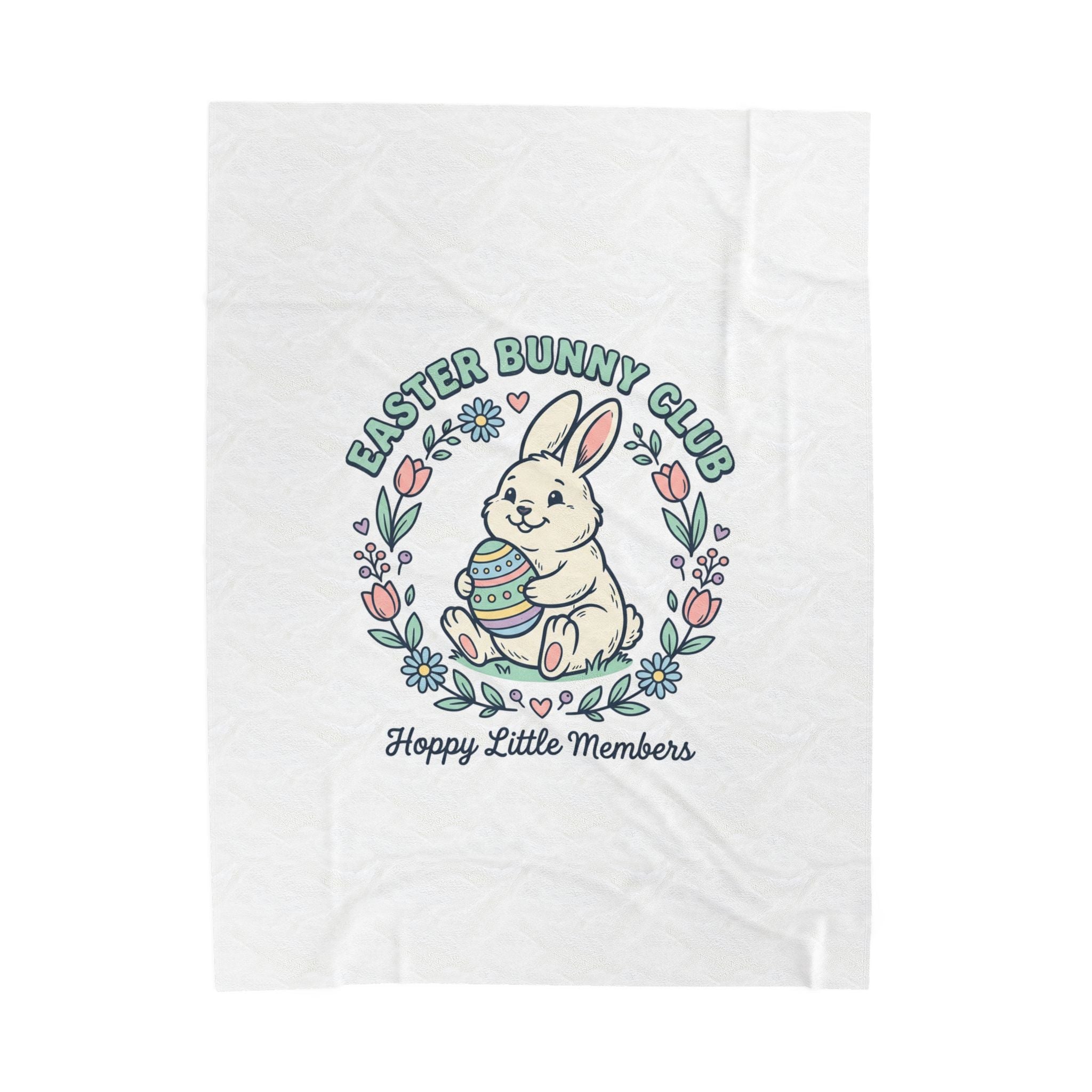 Easter Bunny Club Blanket | pastel spring, vintage Easter