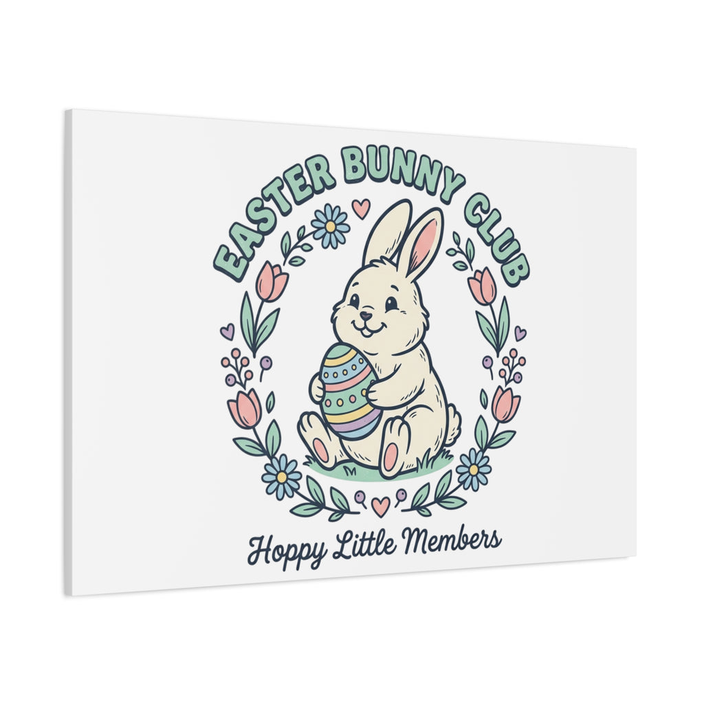 Easter Bunny Club Canvas | pastel spring, vintage Easter