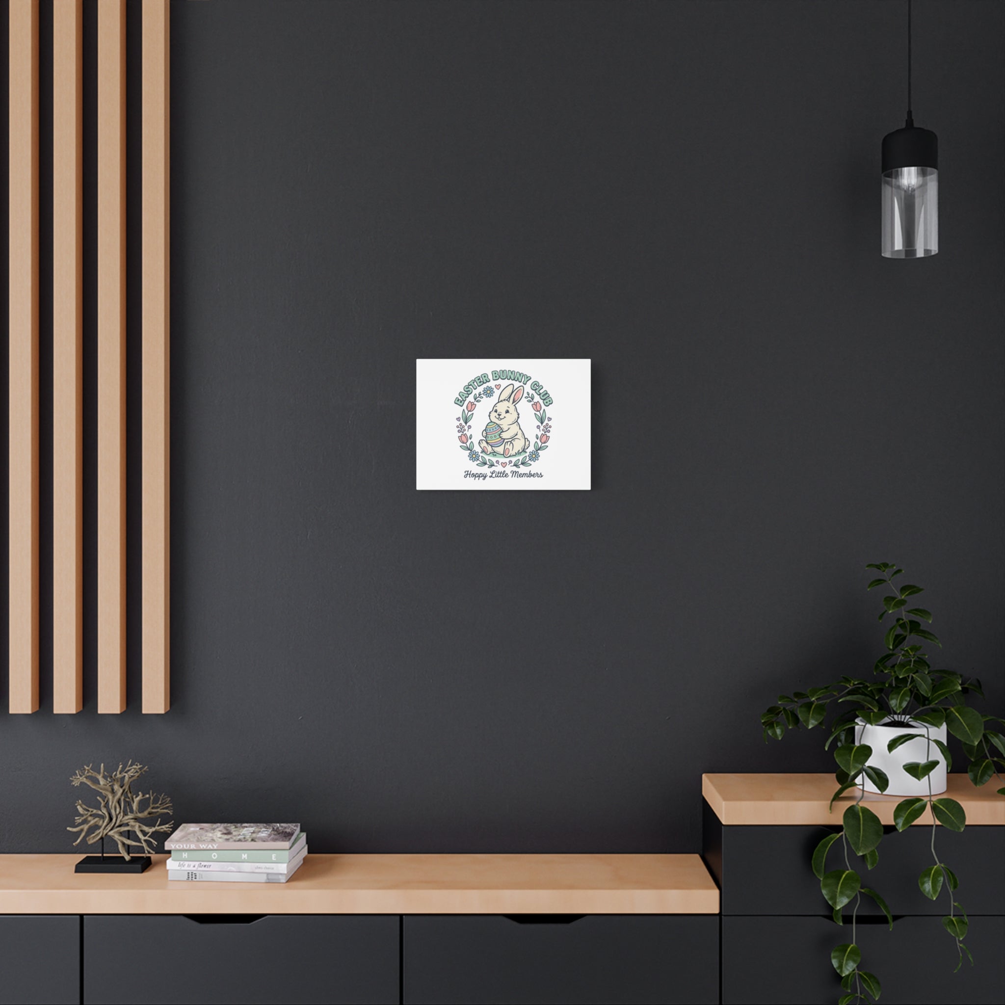 Easter Bunny Club Canvas | pastel spring, vintage Easter