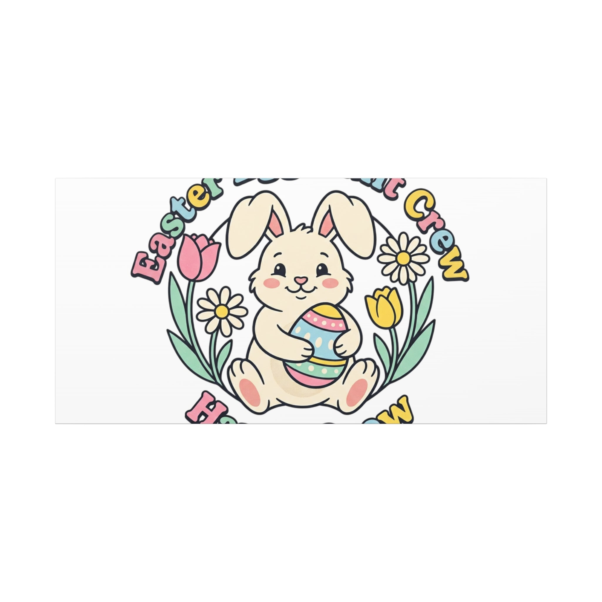 Easter Bunny Egg Hunt Canvas | Pastel Spring Cottagecore Wall Art