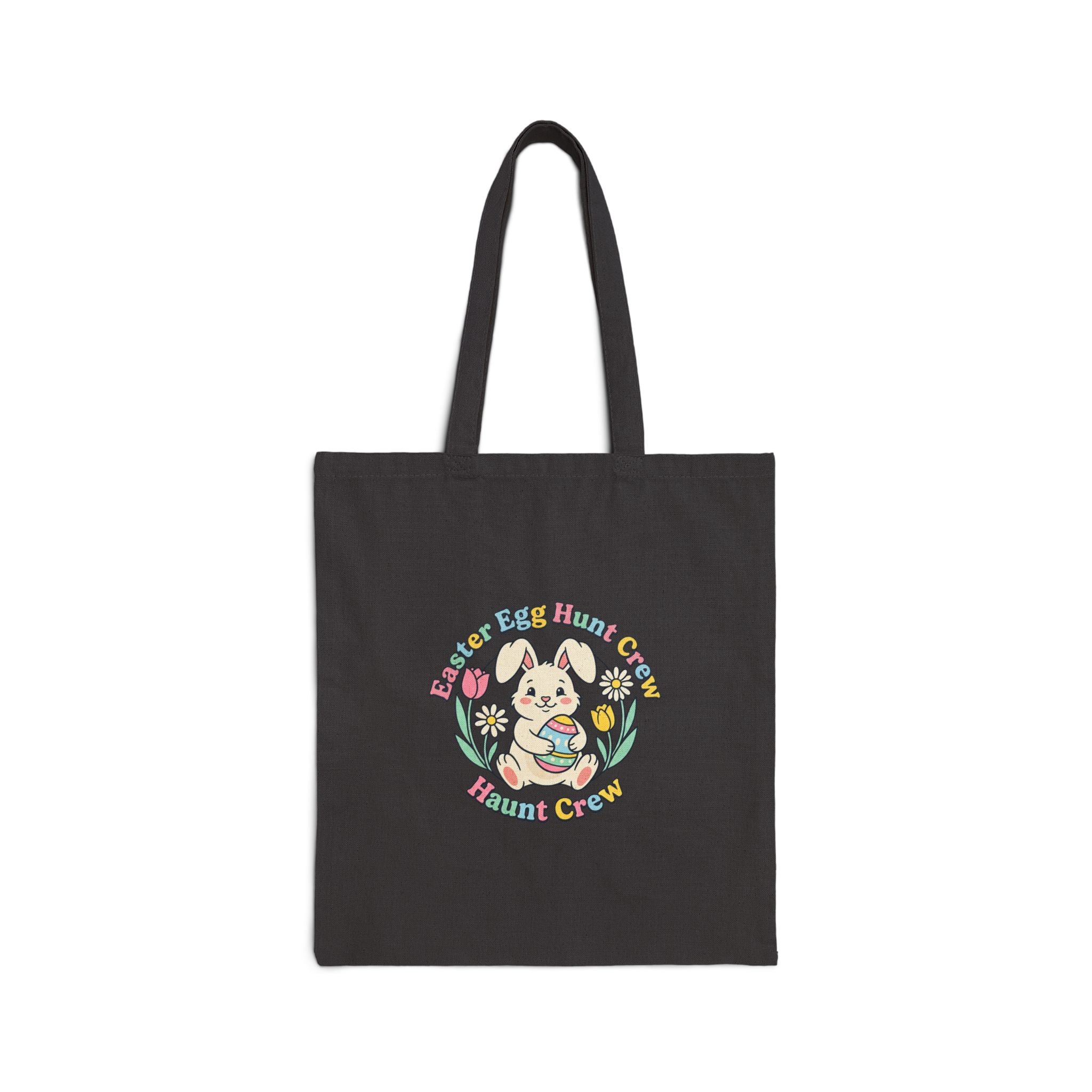 Easter Bunny Aesthetic Tote, pastel spring cottagecore canvas tote