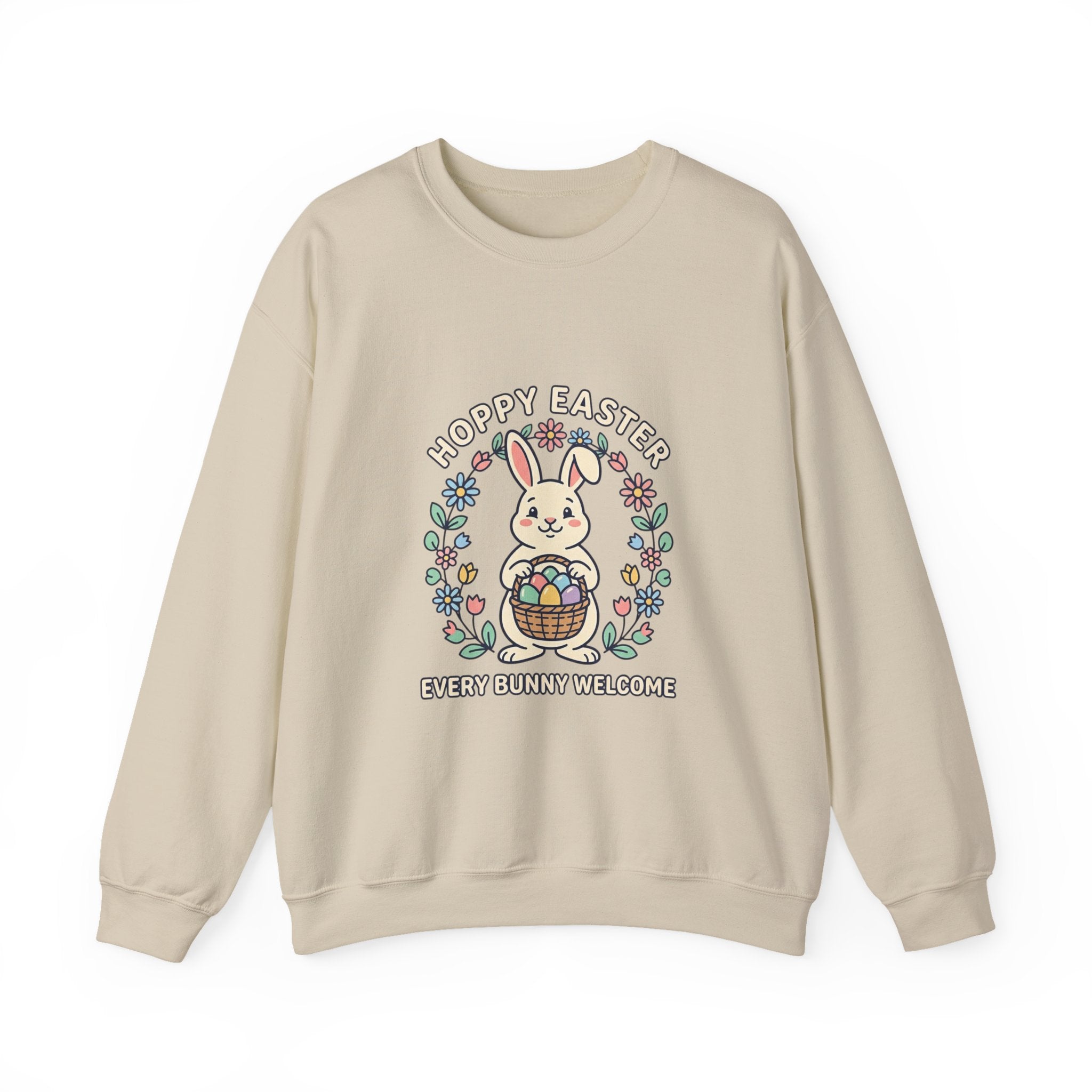 Happy Easter Bunny Sweatshirt | pastel spring, cottagecore