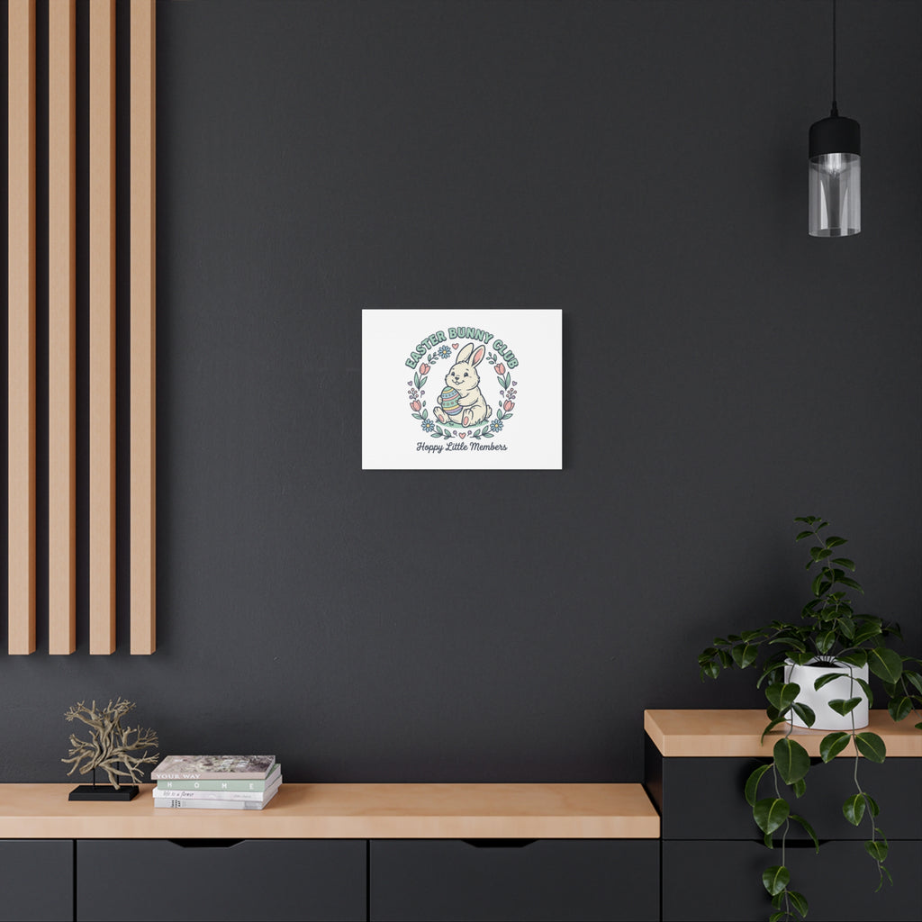 Easter Bunny Club Canvas | pastel spring, vintage Easter