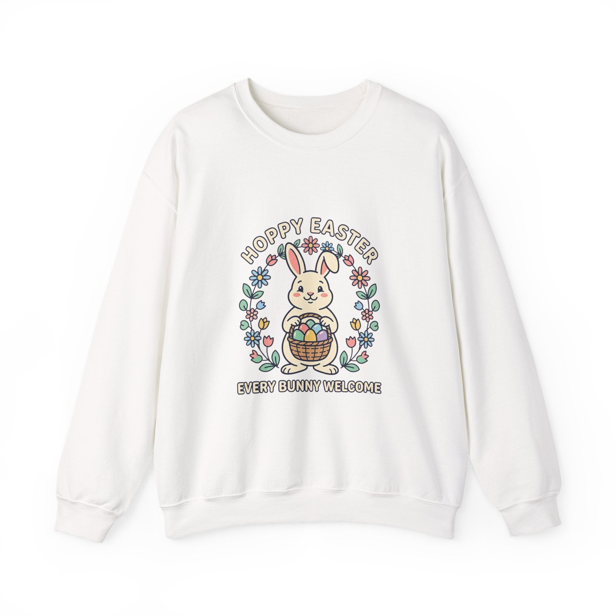 Happy Easter Bunny Sweatshirt | pastel spring, cottagecore