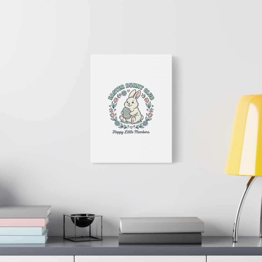 Easter Bunny Club Canvas | pastel spring, vintage Easter