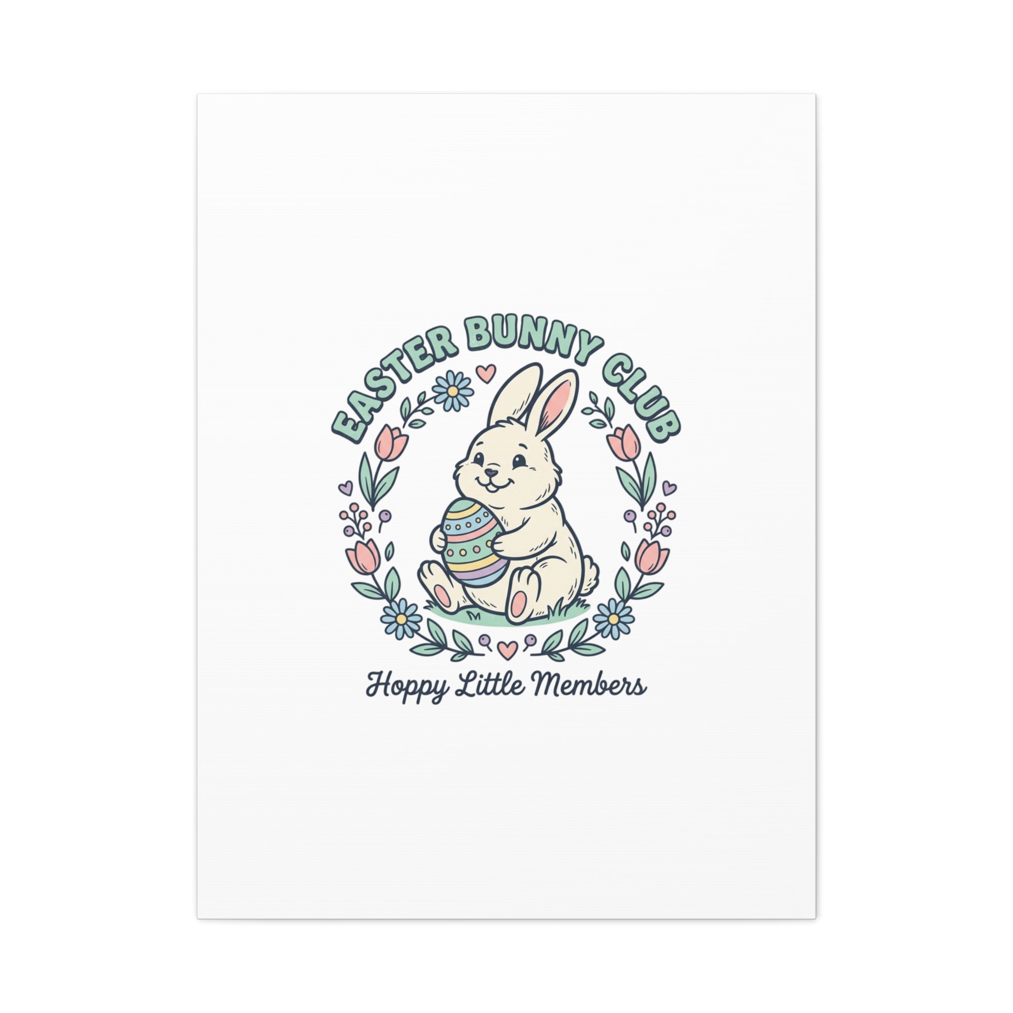 Easter Bunny Club Canvas | pastel spring, vintage Easter