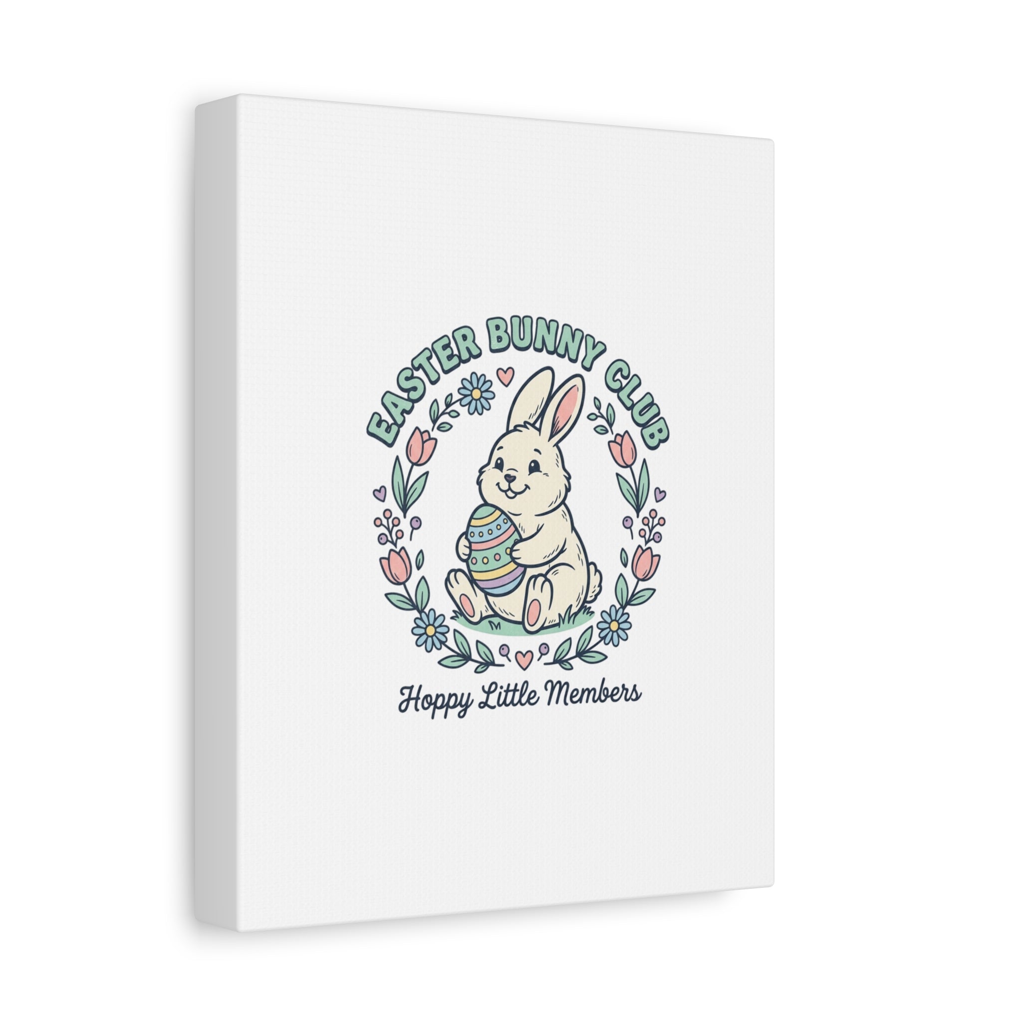 Easter Bunny Club Canvas | pastel spring, vintage Easter