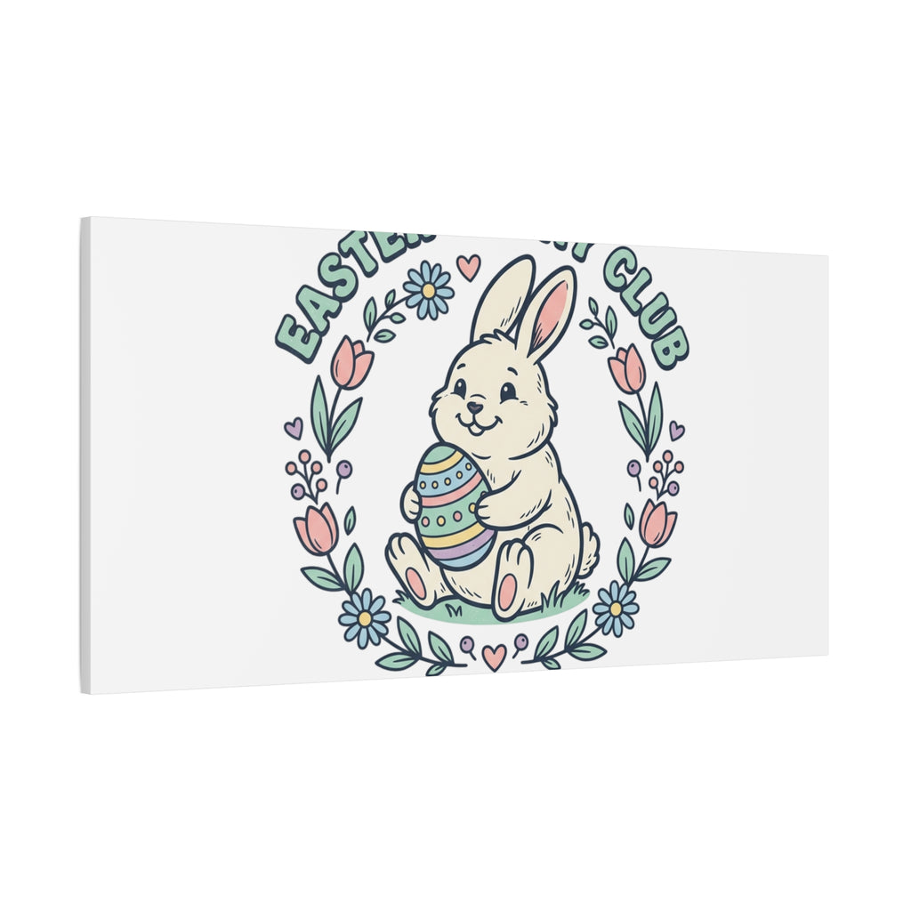 Easter Bunny Club Canvas | pastel spring, vintage Easter