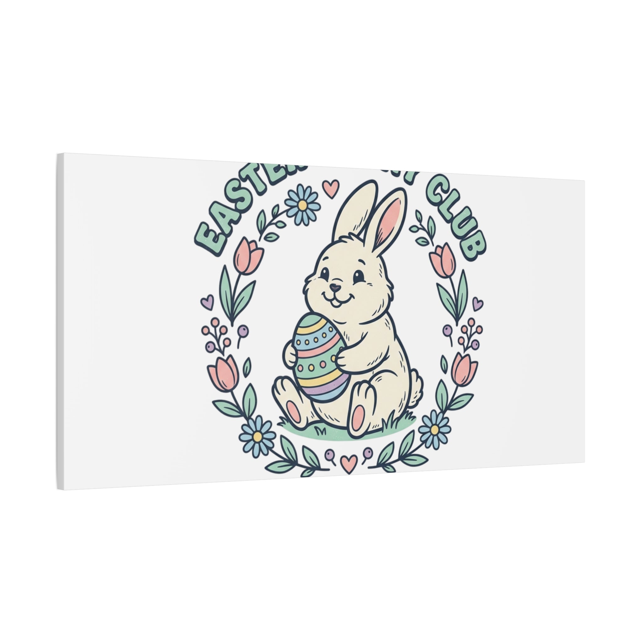 Easter Bunny Club Canvas | pastel spring, vintage Easter