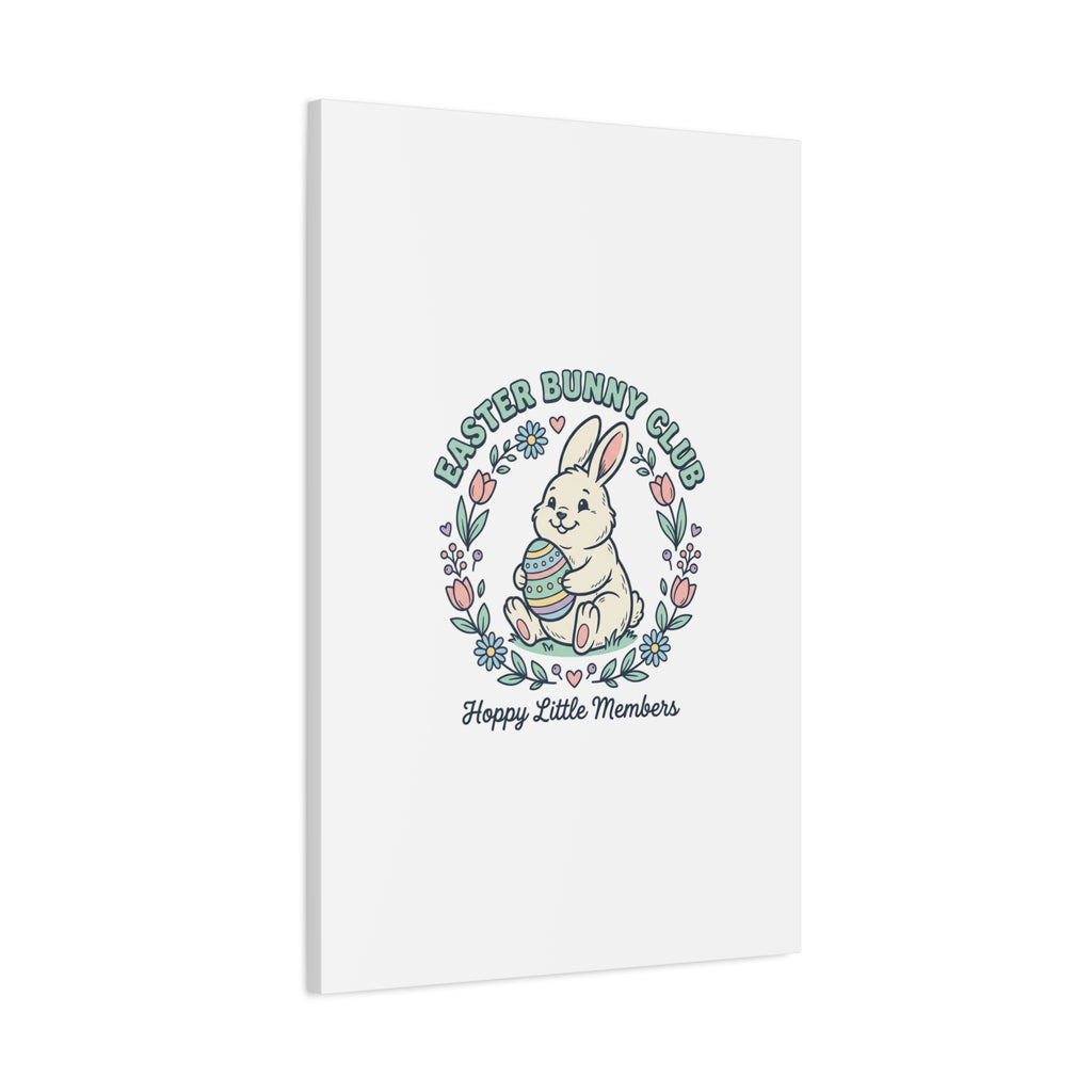Easter Bunny Club Canvas | pastel spring, vintage Easter