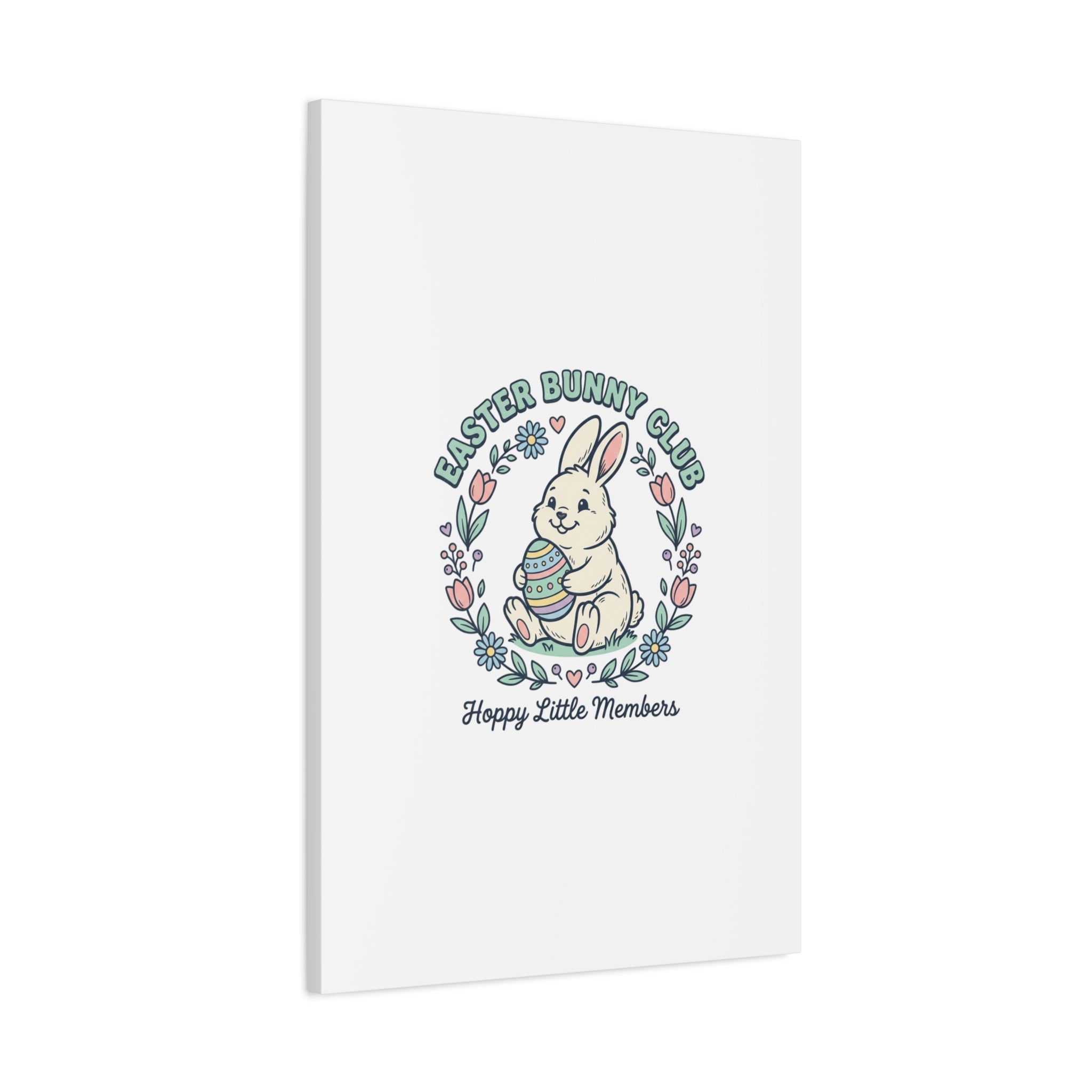 Easter Bunny Club Canvas | pastel spring, vintage Easter