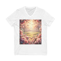 Mother's Day Floral V-Neck Tee - 'Mother's Day' Garden Roses Design