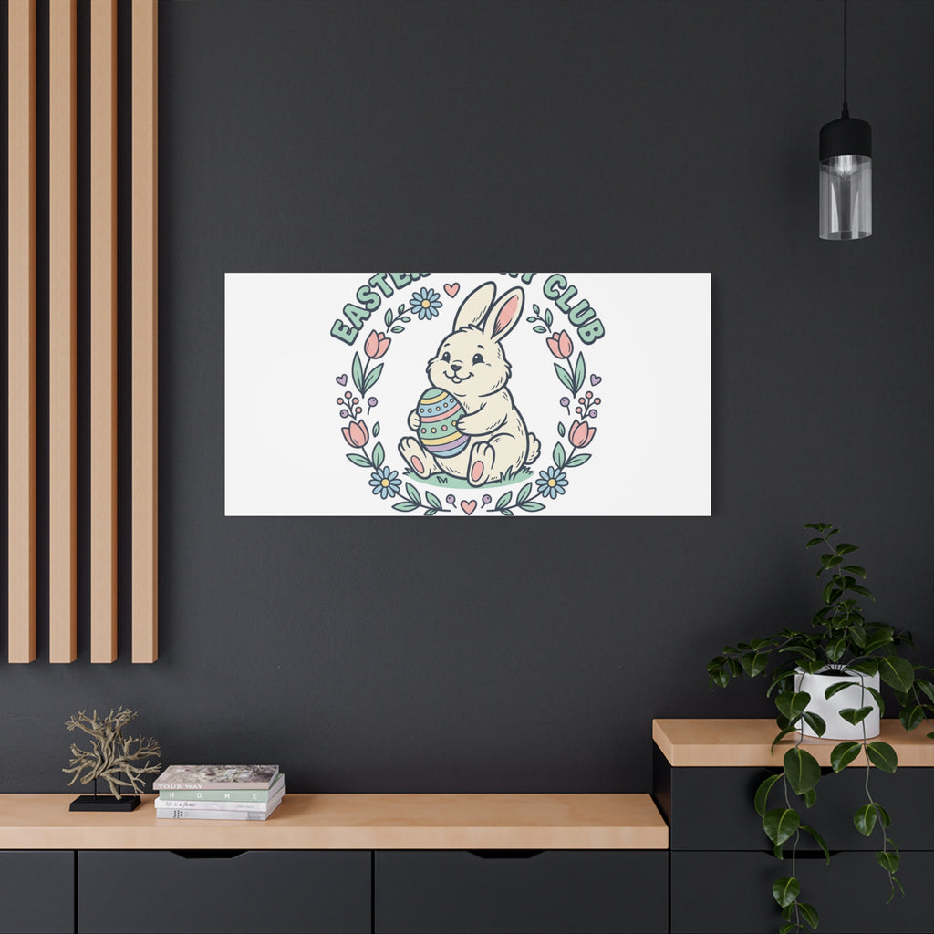 Easter Bunny Club Canvas | pastel spring, vintage Easter