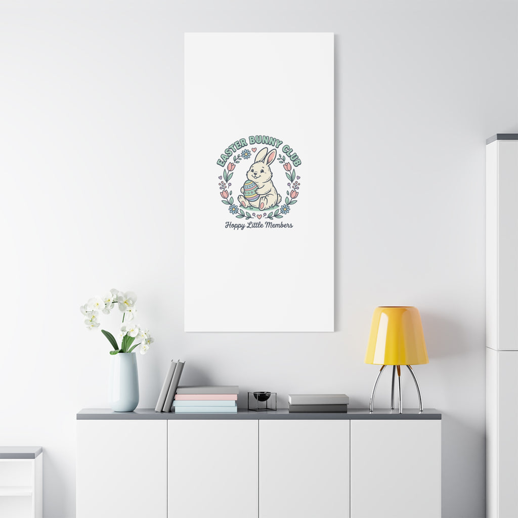Easter Bunny Club Canvas | pastel spring, vintage Easter