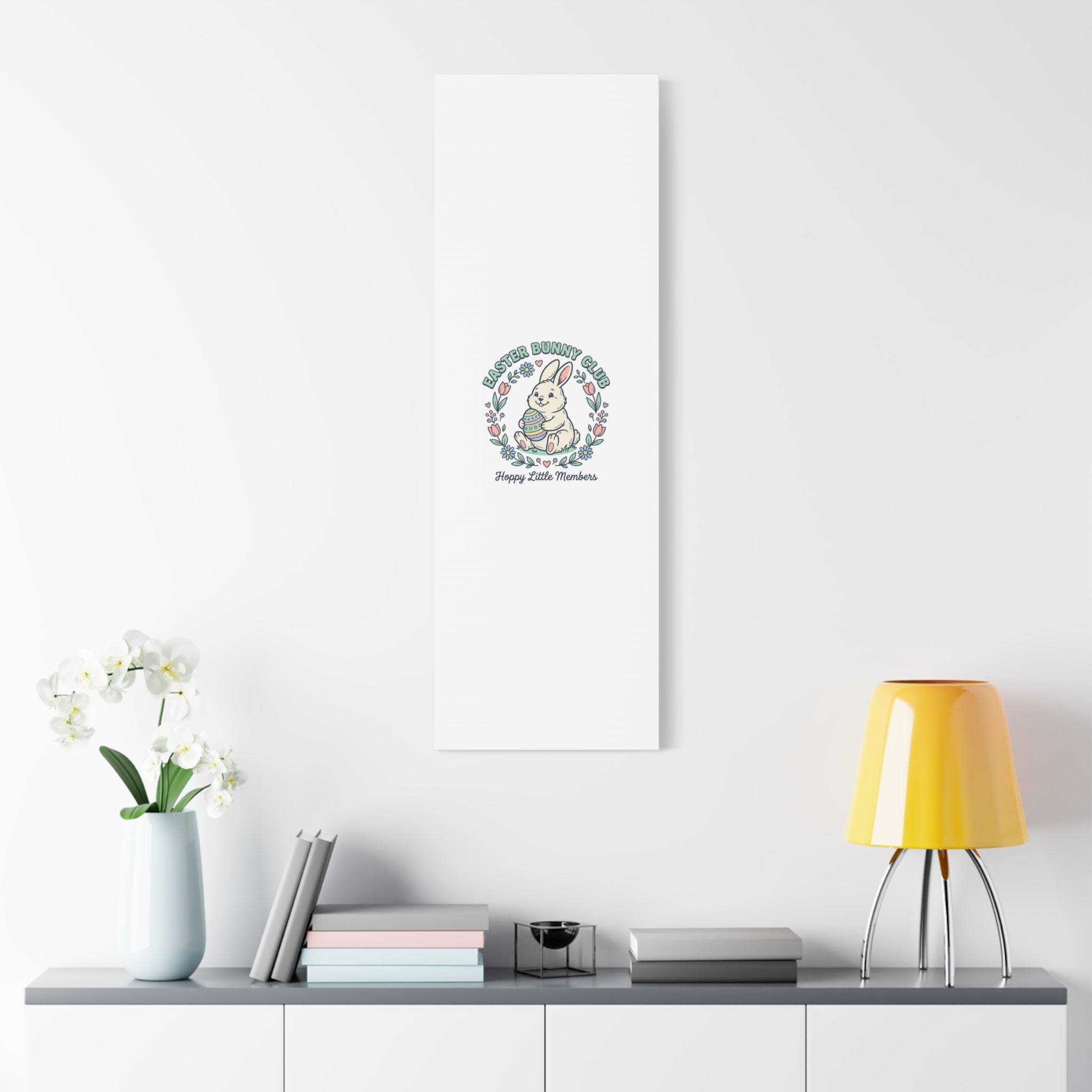 Easter Bunny Club Canvas | pastel spring, vintage Easter