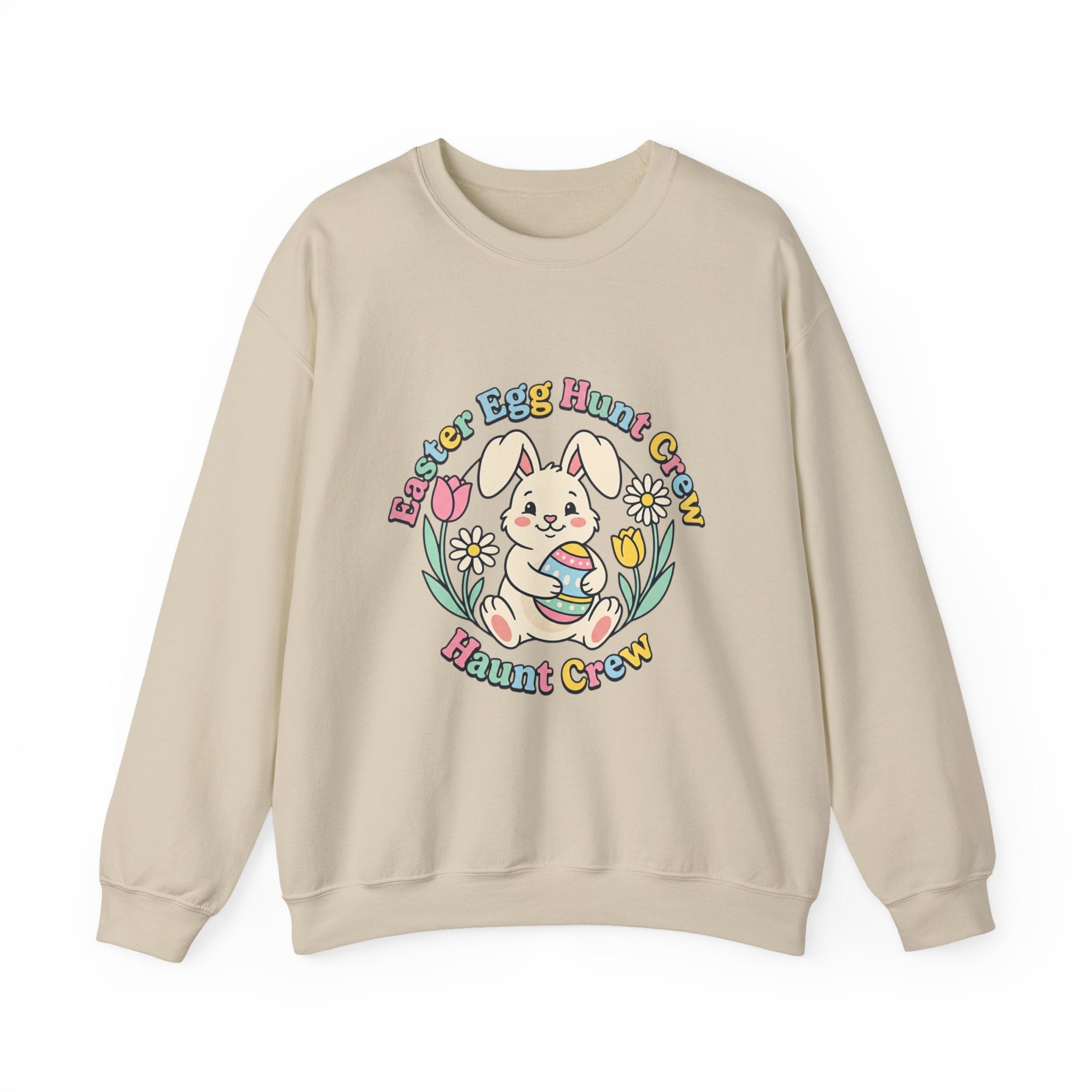 Easter Egg Hunt Bunny Crewneck Sweatshirt | pastel spring, bunny aesthetic