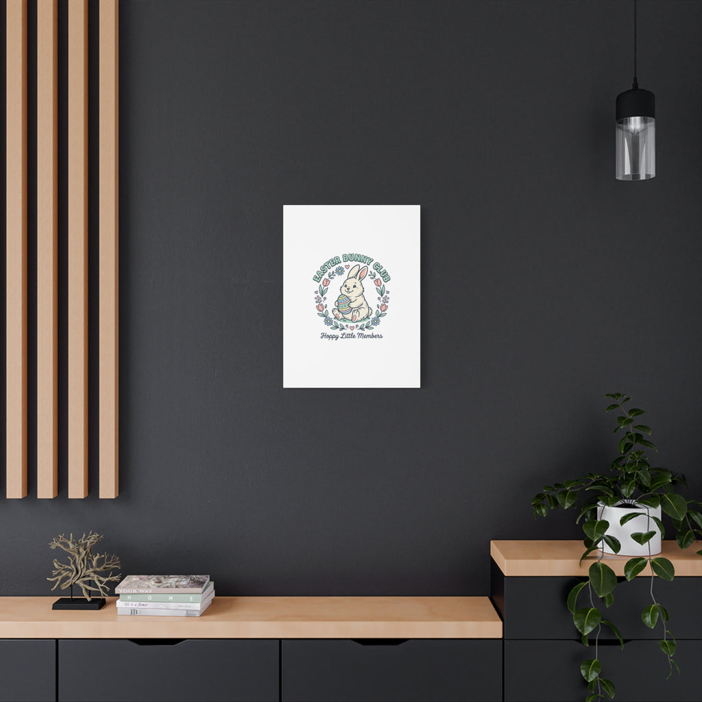 Easter Bunny Club Canvas | pastel spring, vintage Easter