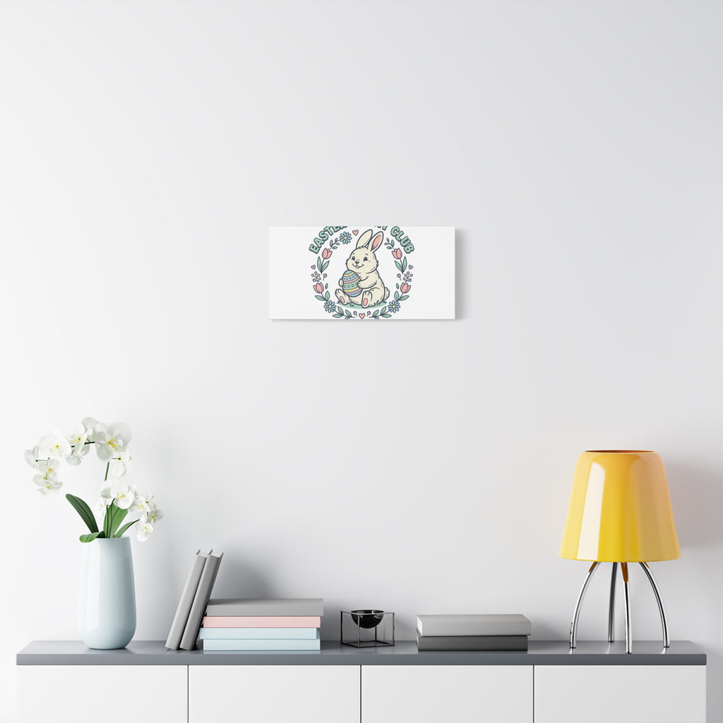 Easter Bunny Club Canvas | pastel spring, vintage Easter