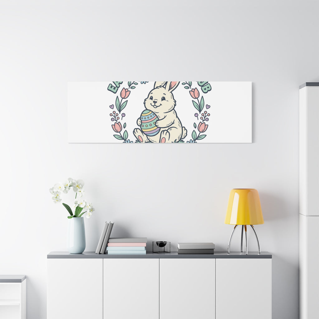 Easter Bunny Club Canvas | pastel spring, vintage Easter