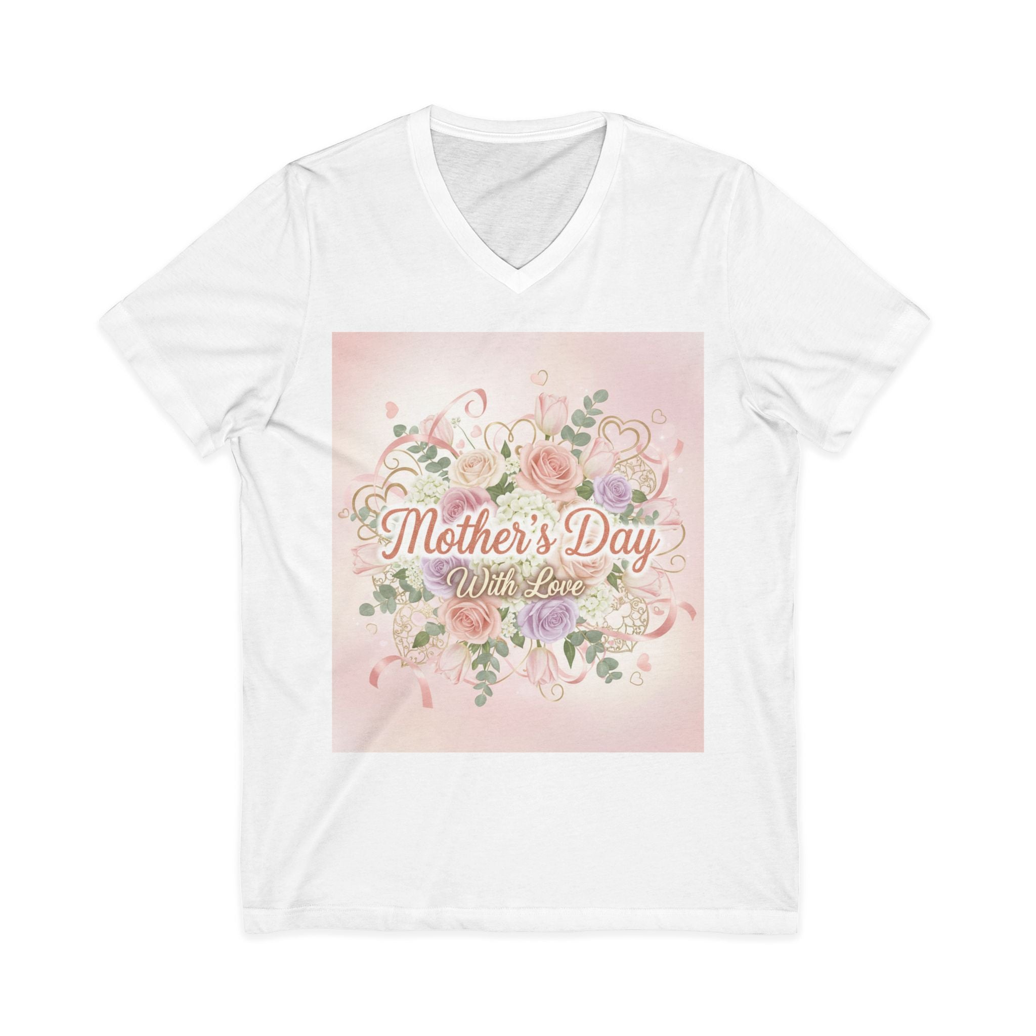 Mother's Day Floral V-Neck Tee