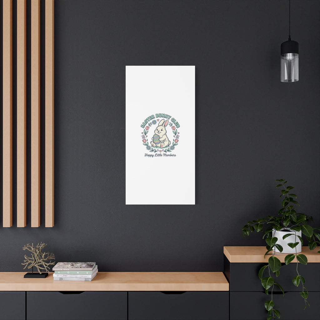 Easter Bunny Club Canvas | pastel spring, vintage Easter