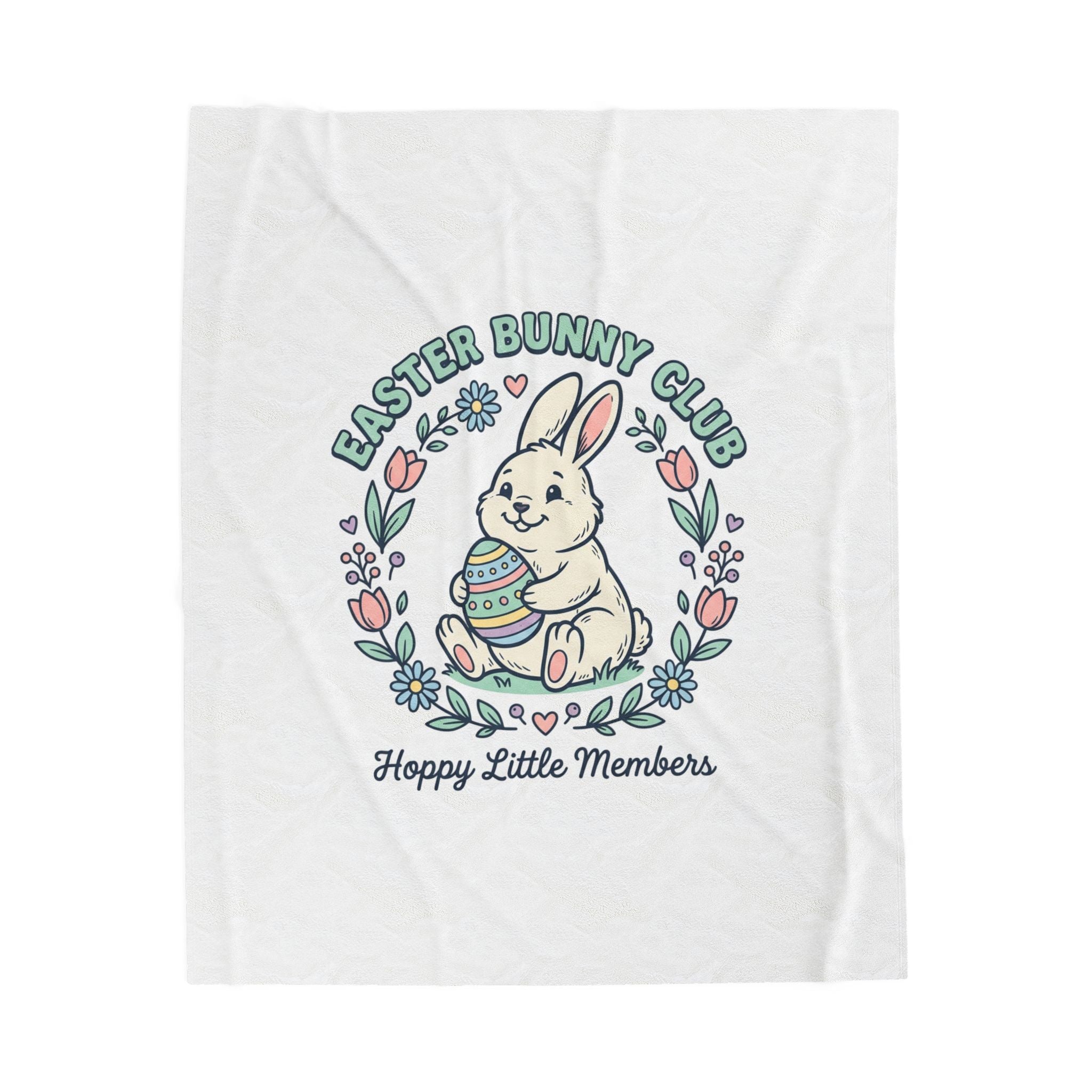 Easter Bunny Club Blanket | pastel spring, vintage Easter