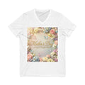 Mother's Day Floral V-Neck Tee — "A Mom is a Thoughtful Friend"