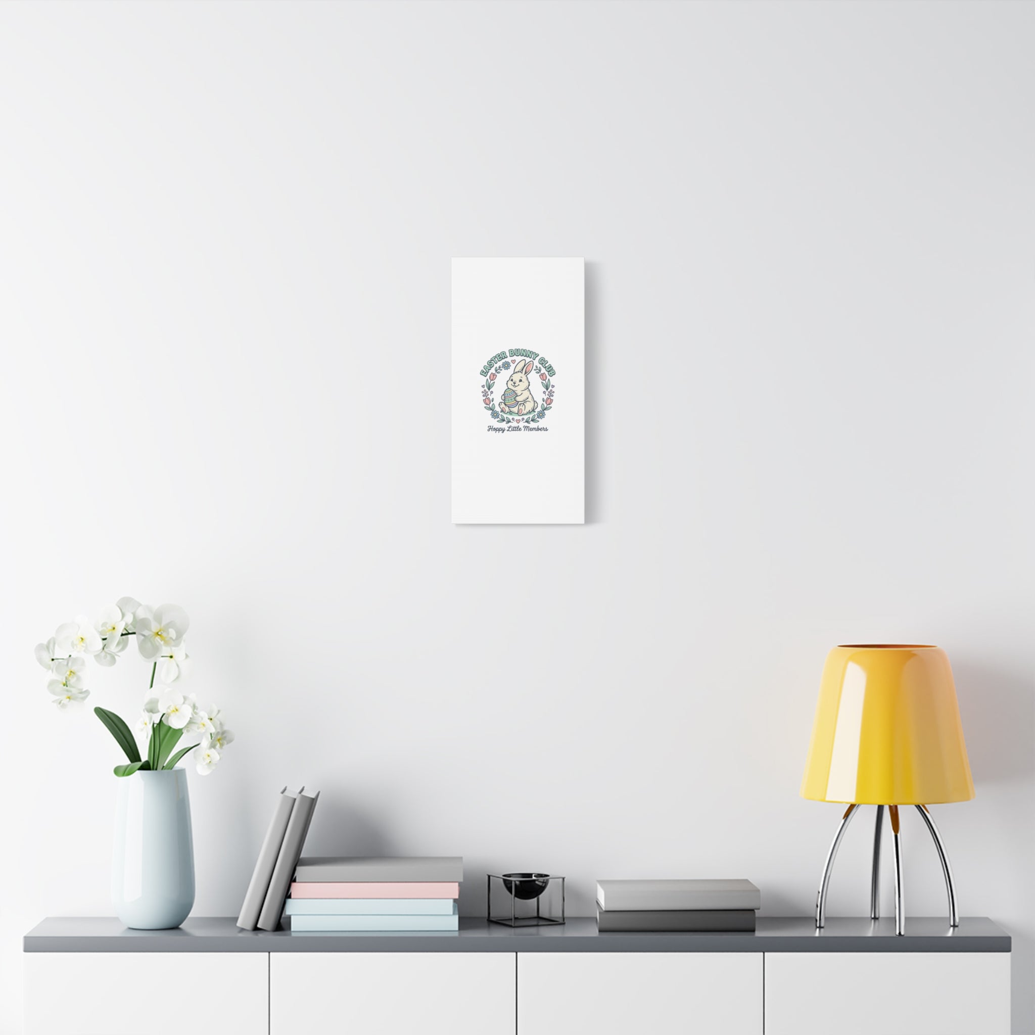 Easter Bunny Club Canvas | pastel spring, vintage Easter