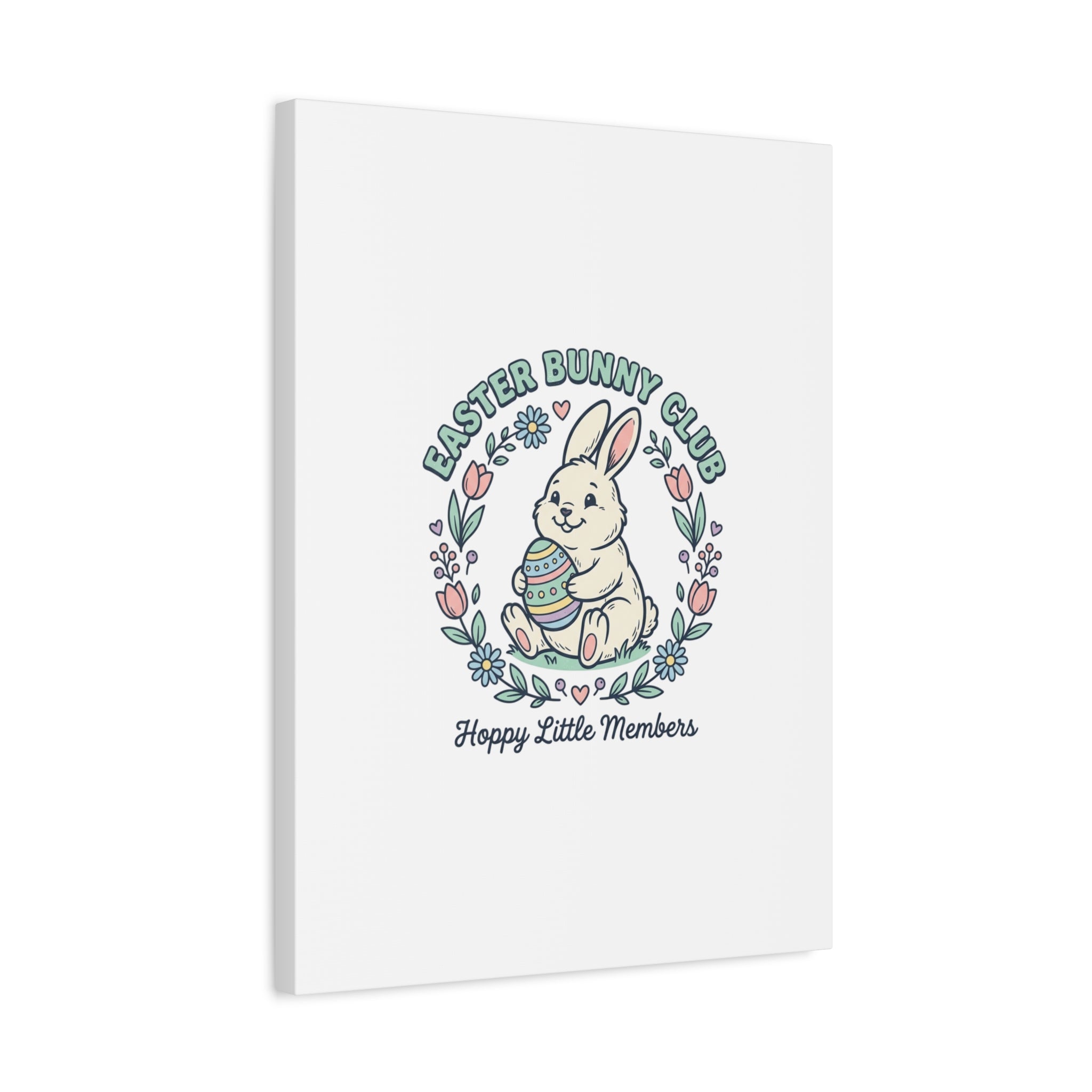 Easter Bunny Club Canvas | pastel spring, vintage Easter