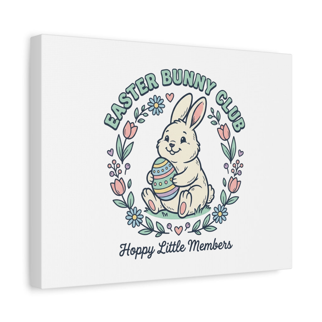 Easter Bunny Club Canvas | pastel spring, vintage Easter