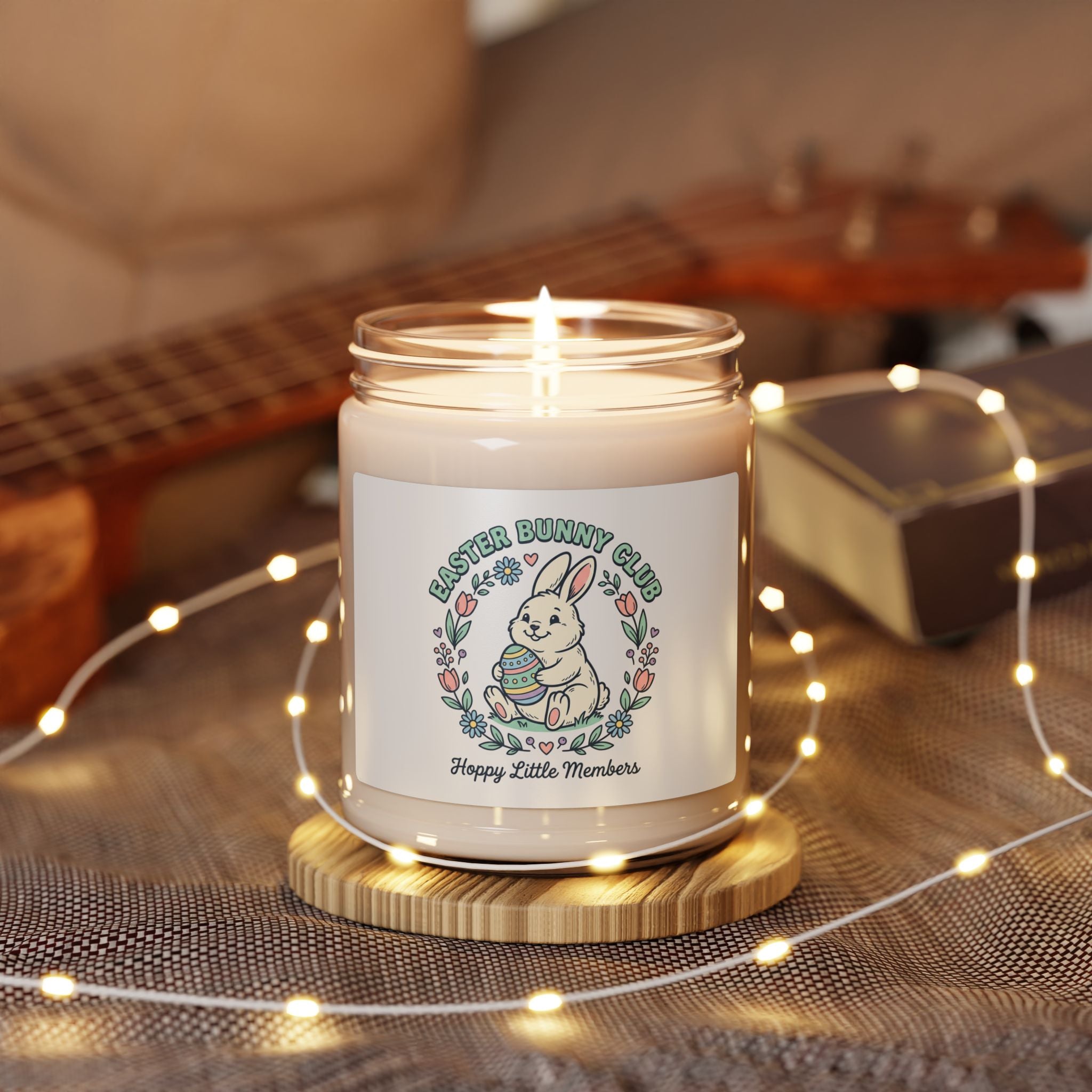 Easter Bunny Club Candle, pastel spring soy candle | cottagecore