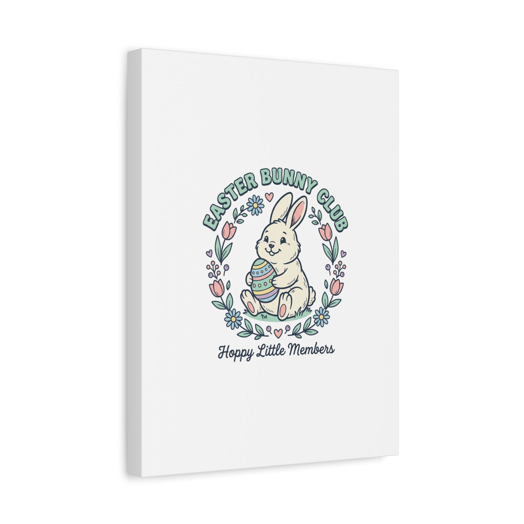 Easter Bunny Club Canvas | pastel spring, vintage Easter