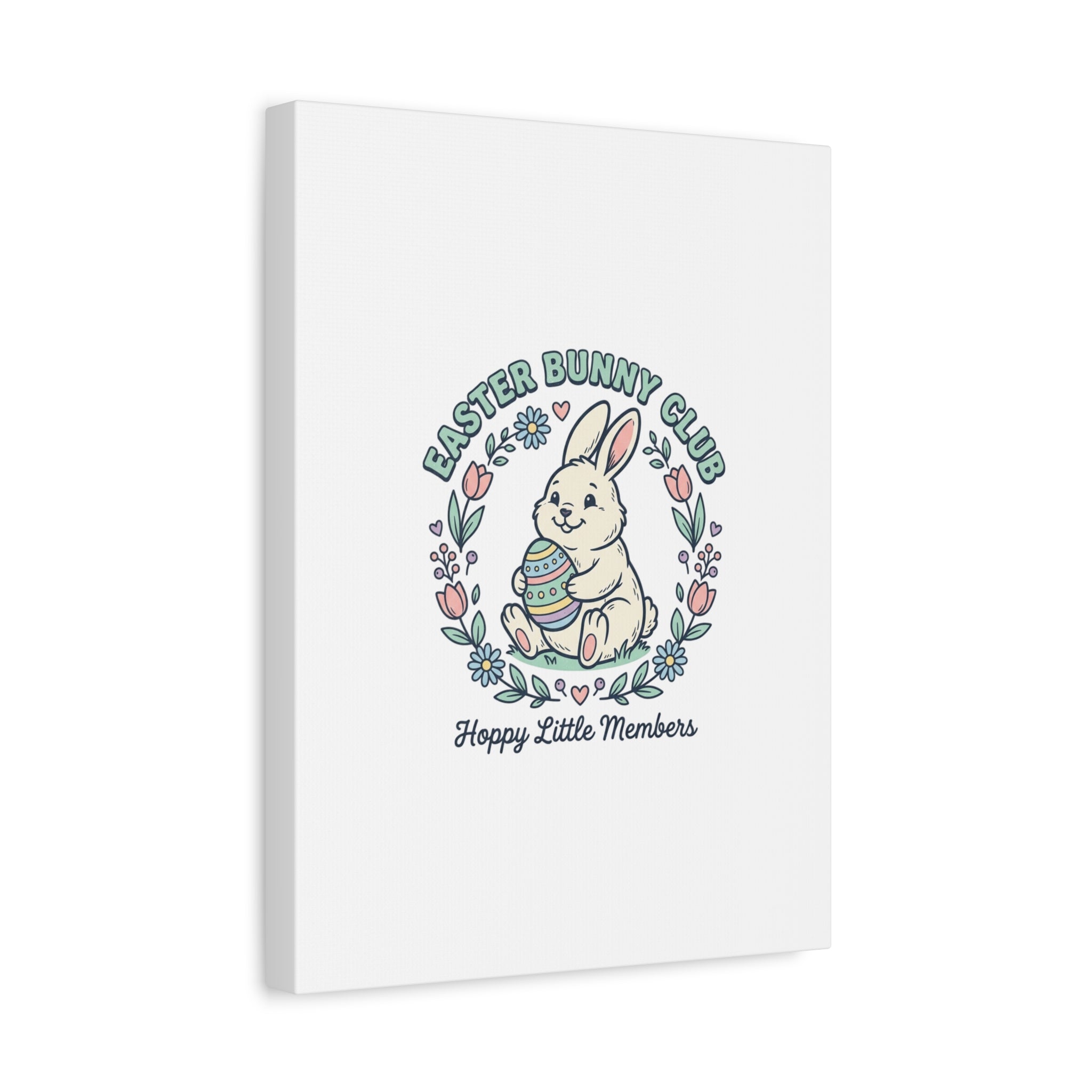 Easter Bunny Club Canvas | pastel spring, vintage Easter