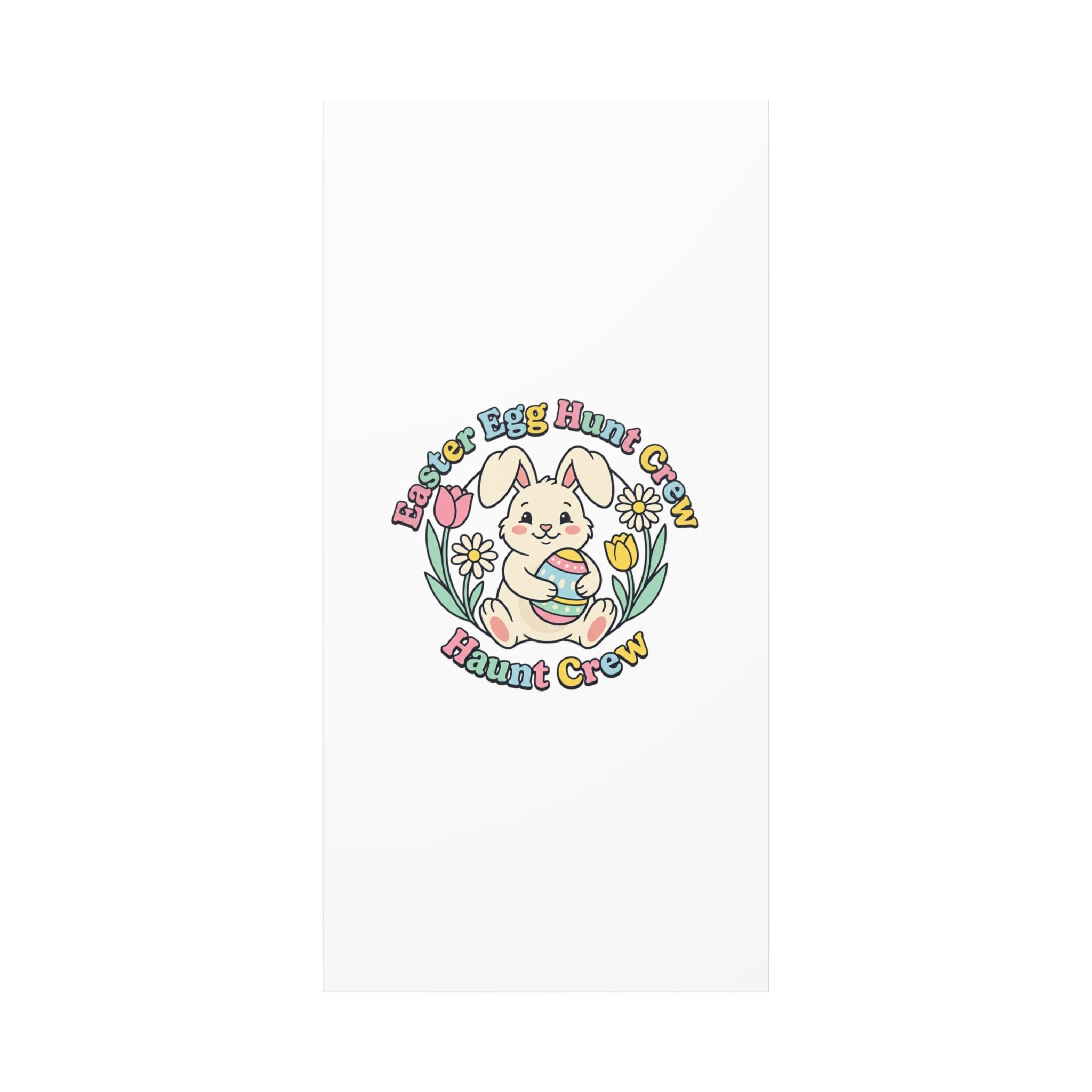 Easter Bunny Egg Hunt Canvas | Pastel Spring Cottagecore Wall Art