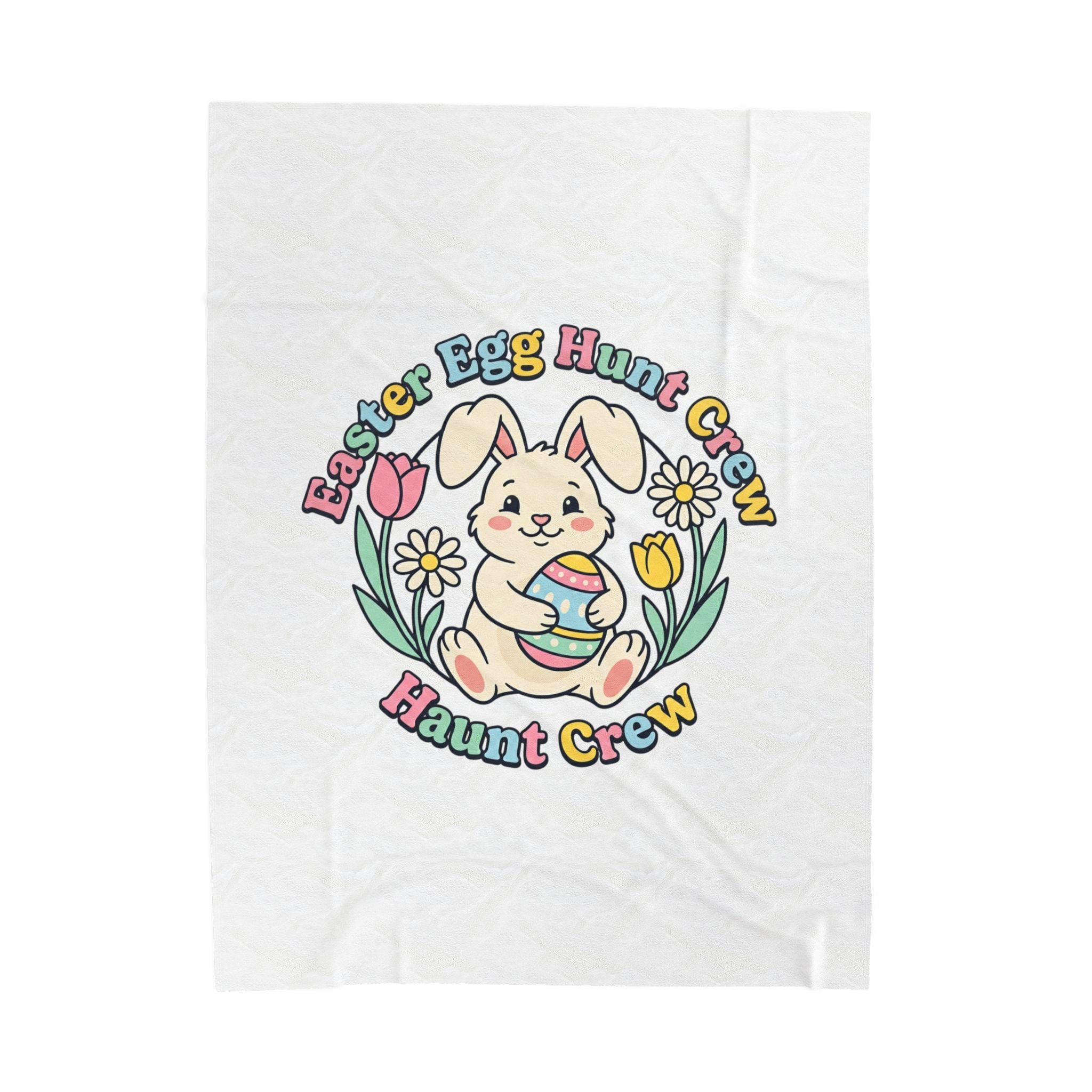 Easter Egg Hunt Crew Blanket | pastel bunny aesthetic, vintage spring cottagecore