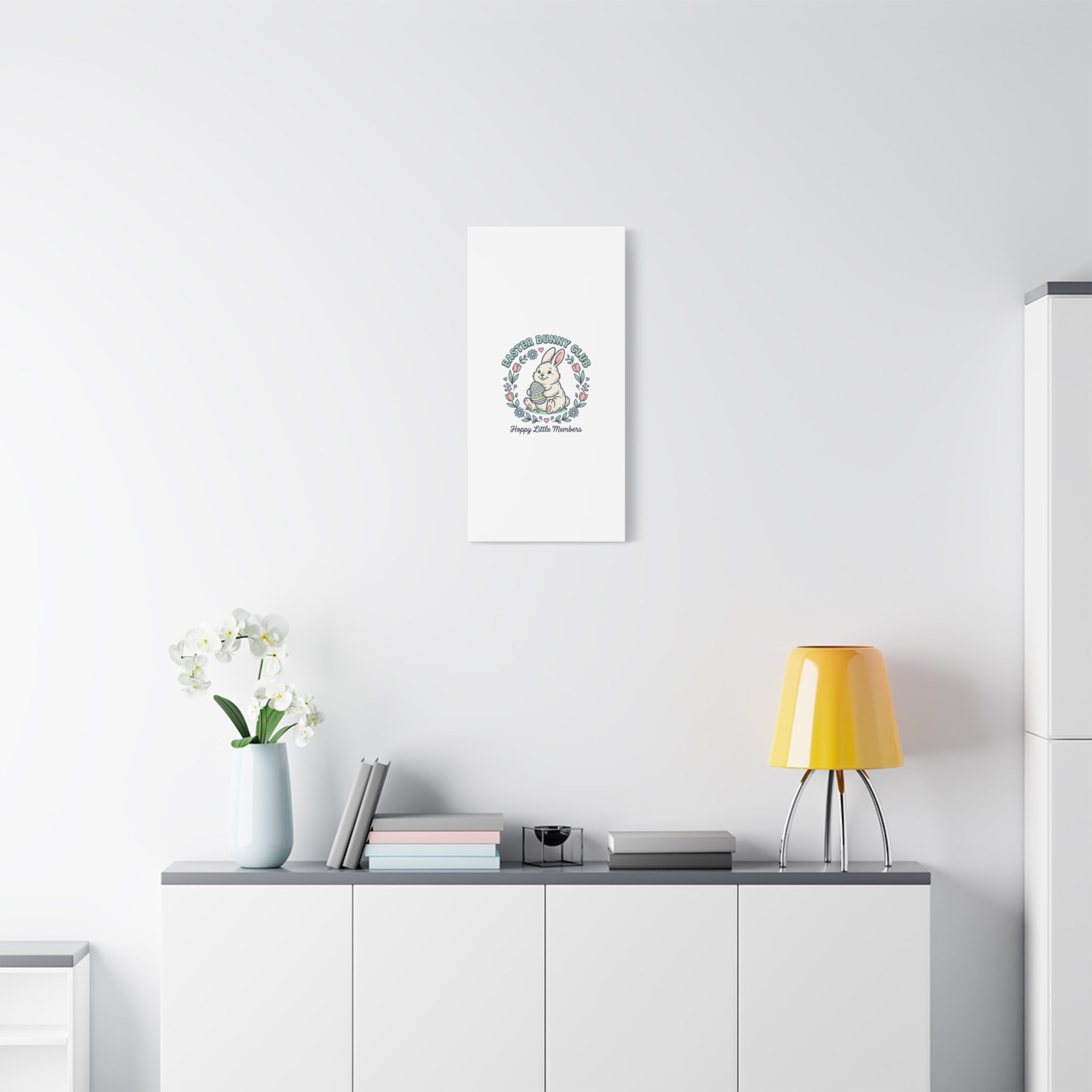 Easter Bunny Club Canvas | pastel spring, vintage Easter