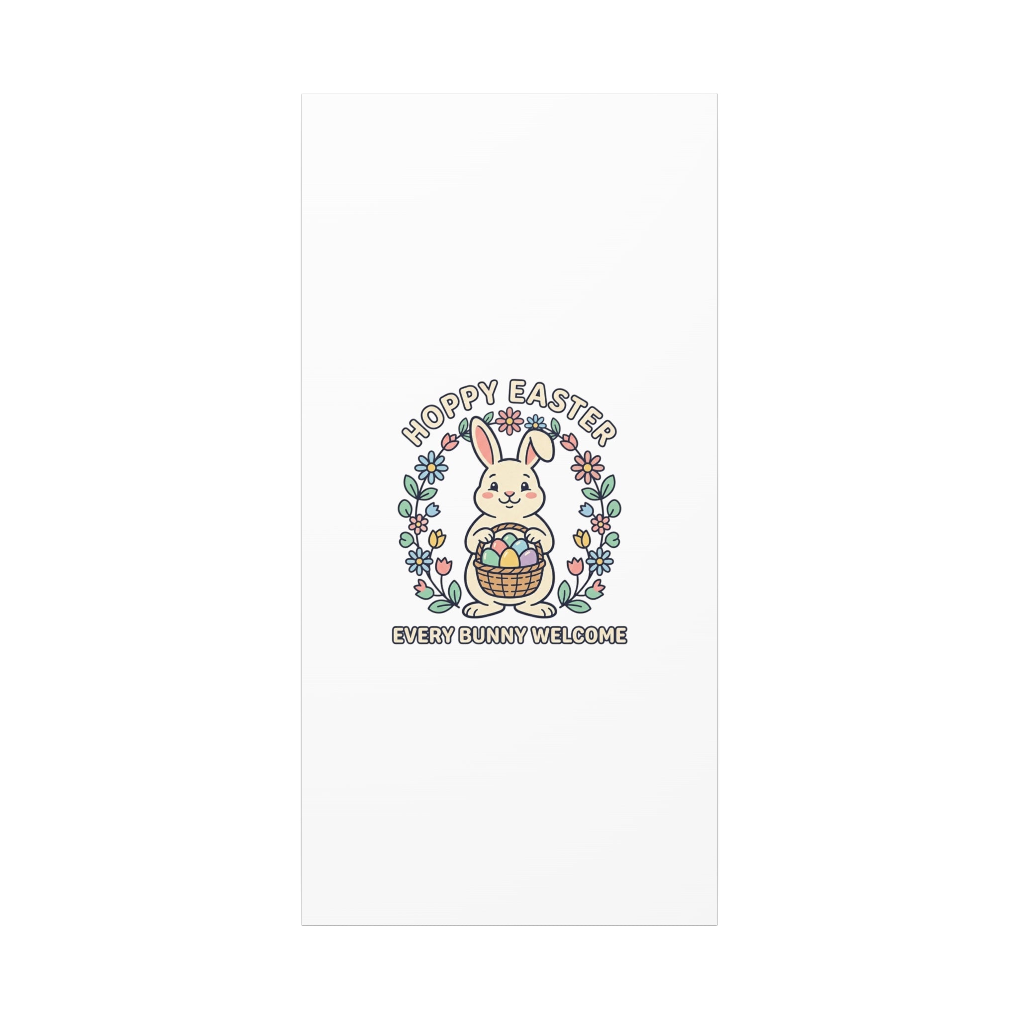 Hoppy Easter Bunny Canvas | pastel spring, cottagecore