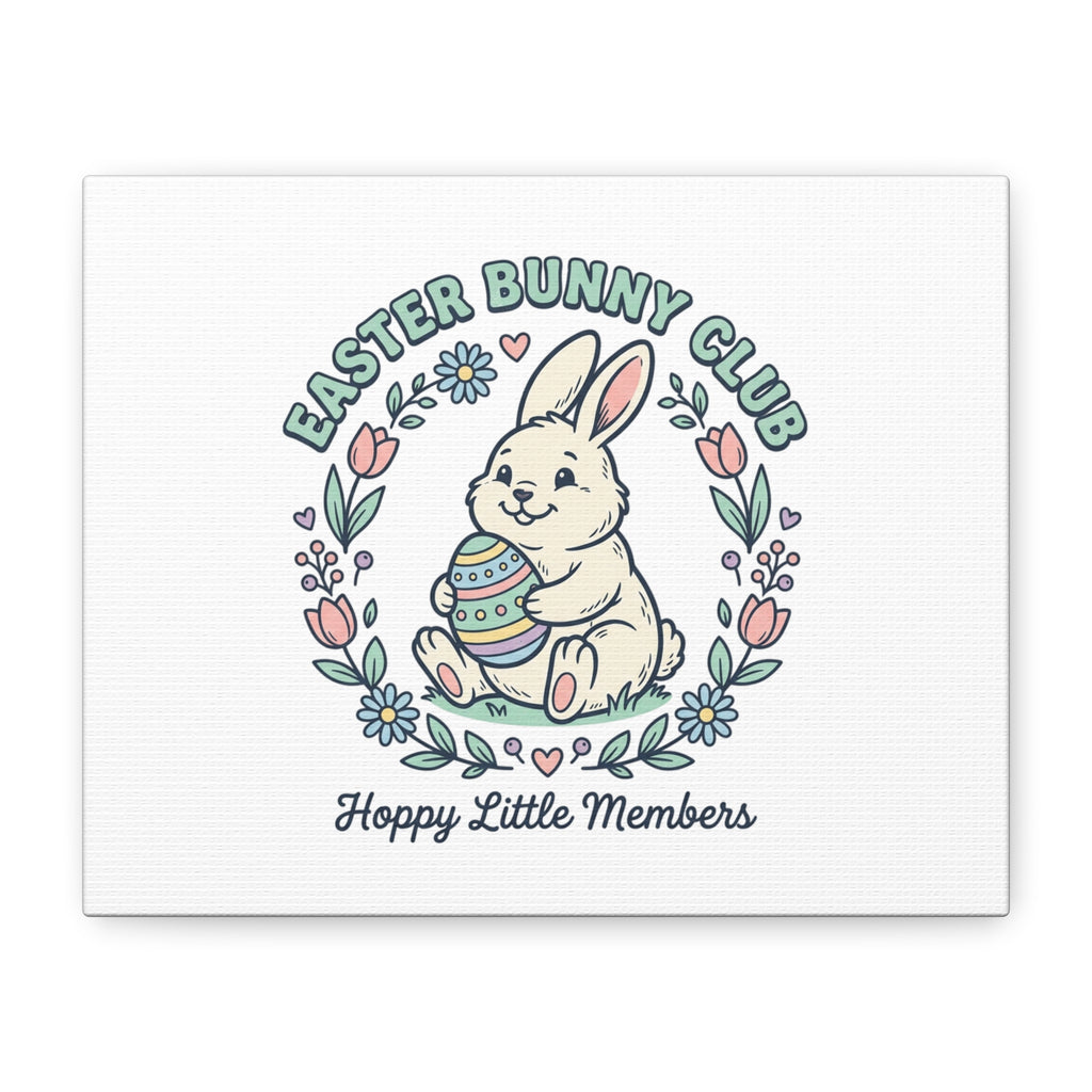 Easter Bunny Club Canvas | pastel spring, vintage Easter