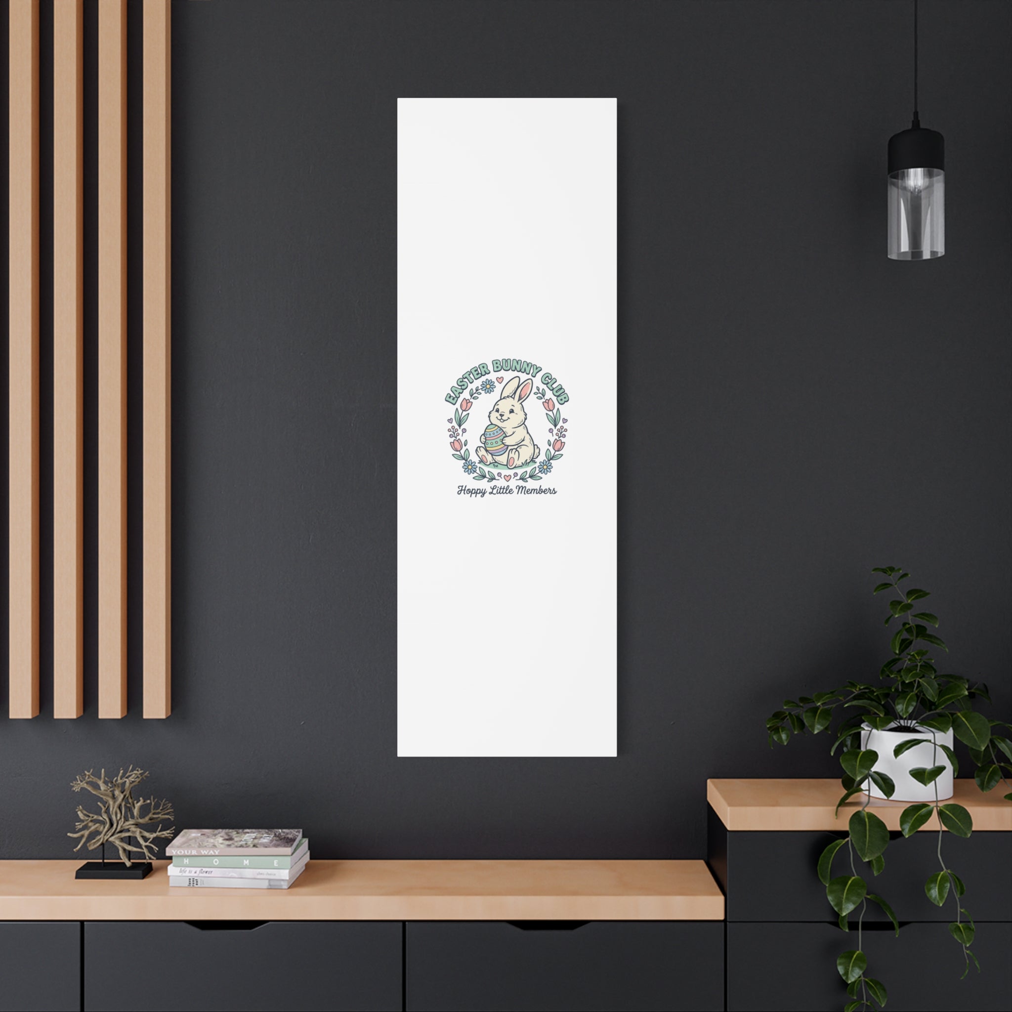 Easter Bunny Club Canvas | pastel spring, vintage Easter