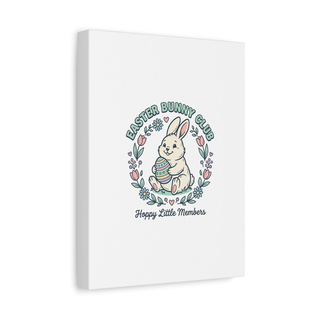 Easter Bunny Club Canvas | pastel spring, vintage Easter