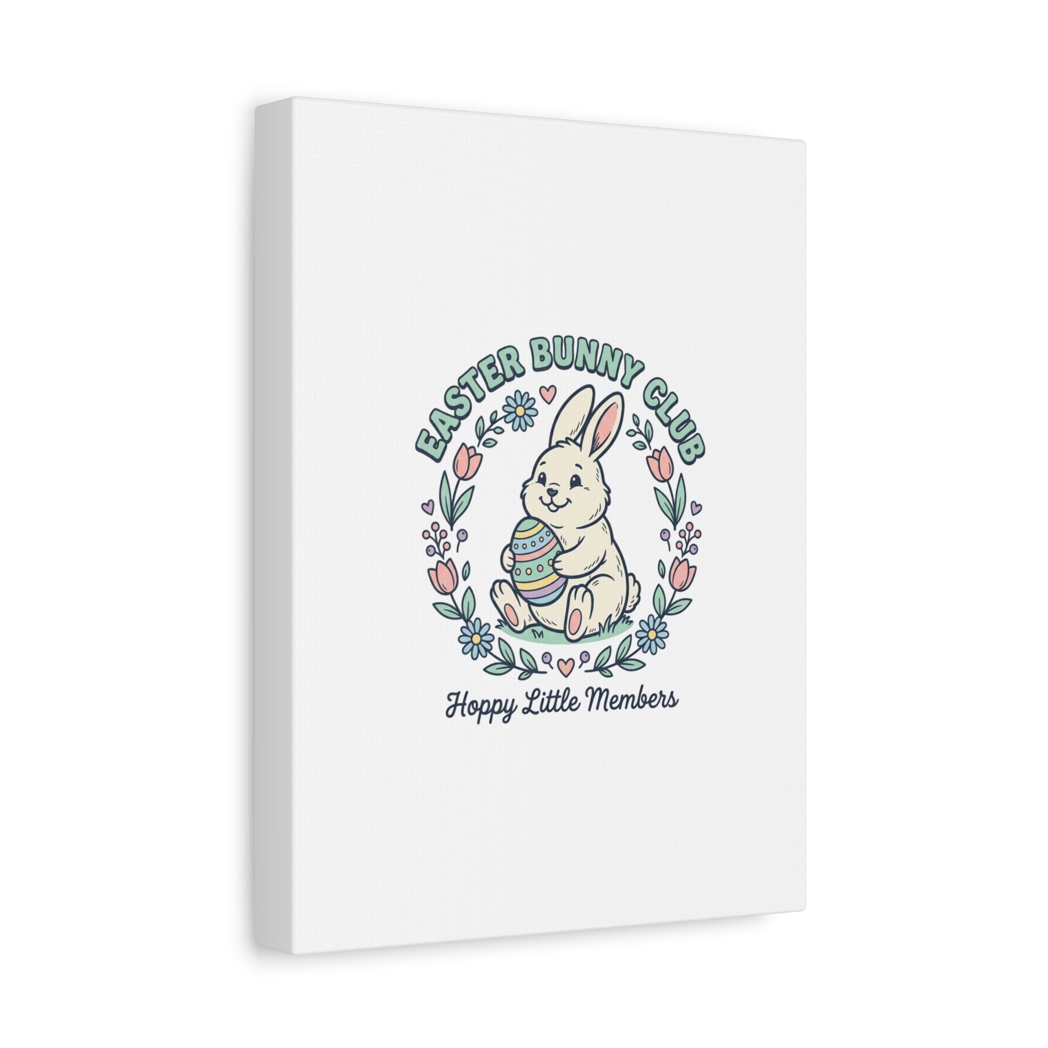 Easter Bunny Club Canvas | pastel spring, vintage Easter