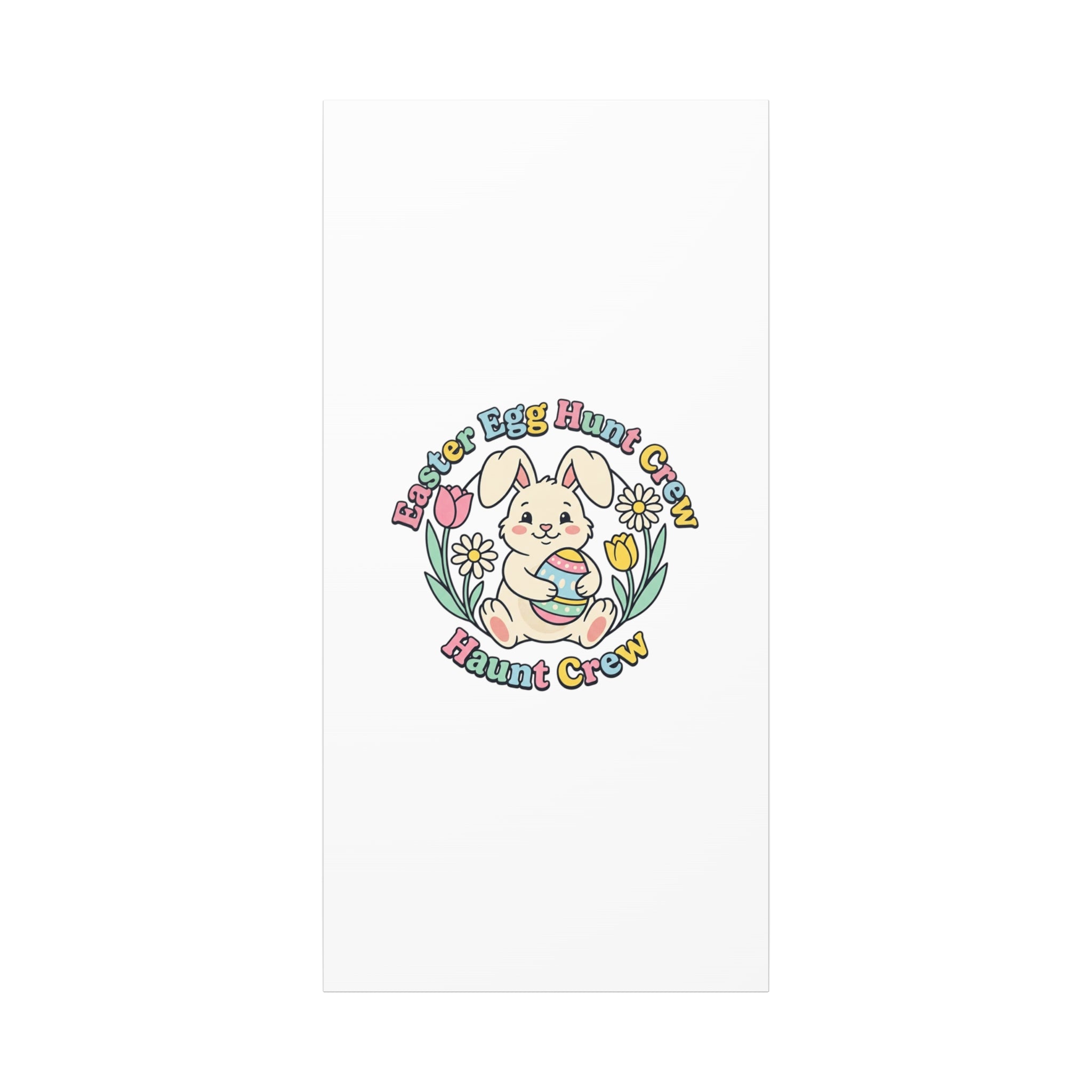 Easter Bunny Egg Hunt Canvas | Pastel Spring Cottagecore Wall Art