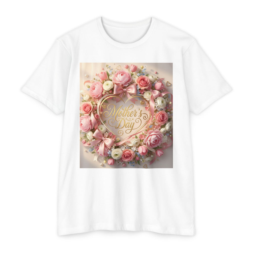 Mother's Day Floral T-Shirt — 'Mother's Day' Pink Rose Wreath Tee