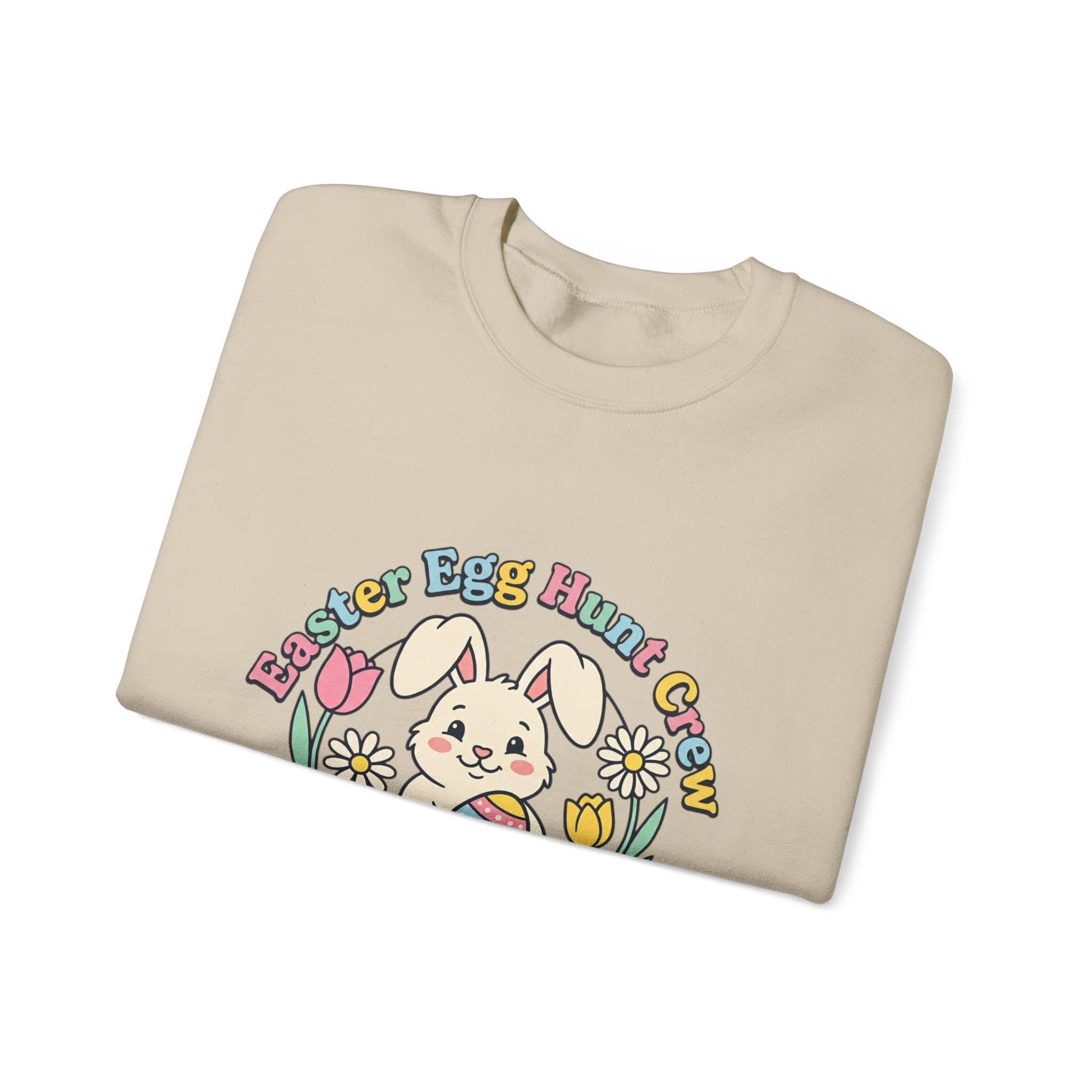 Easter Egg Hunt Bunny Crewneck Sweatshirt | pastel spring, bunny aesthetic