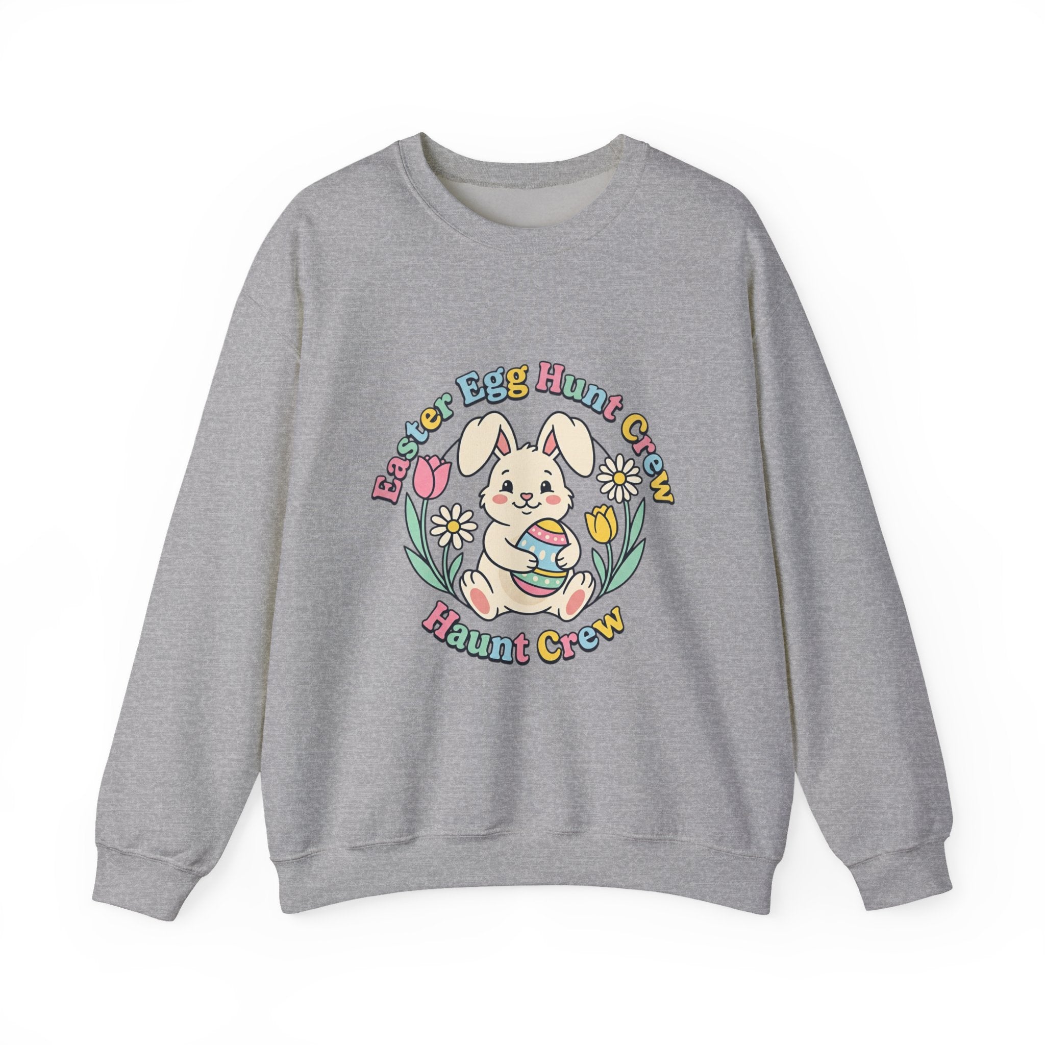 Easter Egg Hunt Bunny Crewneck Sweatshirt | pastel spring, bunny aesthetic